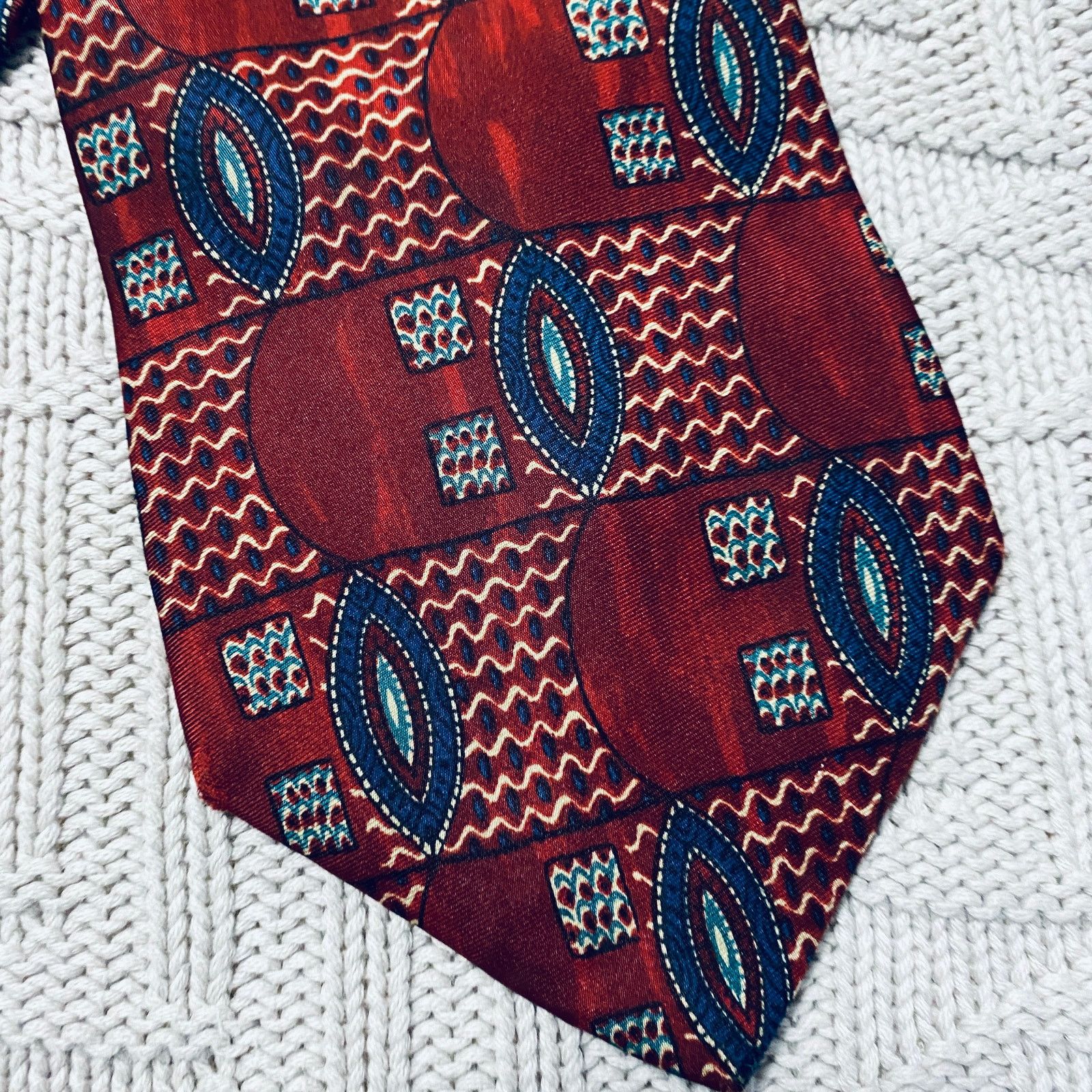 Ralph Lauren Ralph Lauren red abstract silk tie Size ONE SIZE - 2 Thumbnail