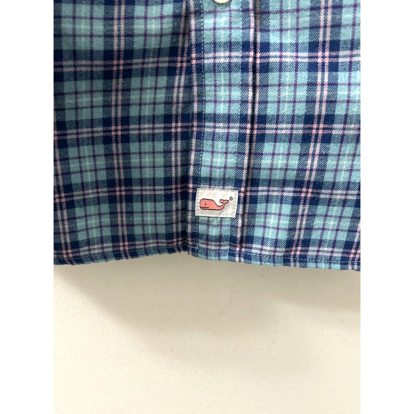 Vineyard Vines Vineyard Vines Performance Shirt Mens S Blue Pink Plaid Classic Fit Murray L/S Size US S / EU 44-46 / 1 - 7 Thumbnail