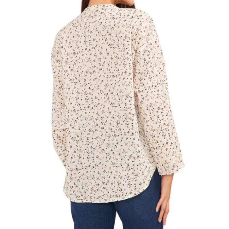 Vince Camuto Island Oasis Front Tie Roll Tab Sleeve Button Up Blouse Top Size S / US 4 / IT 40 - 8 Thumbnail