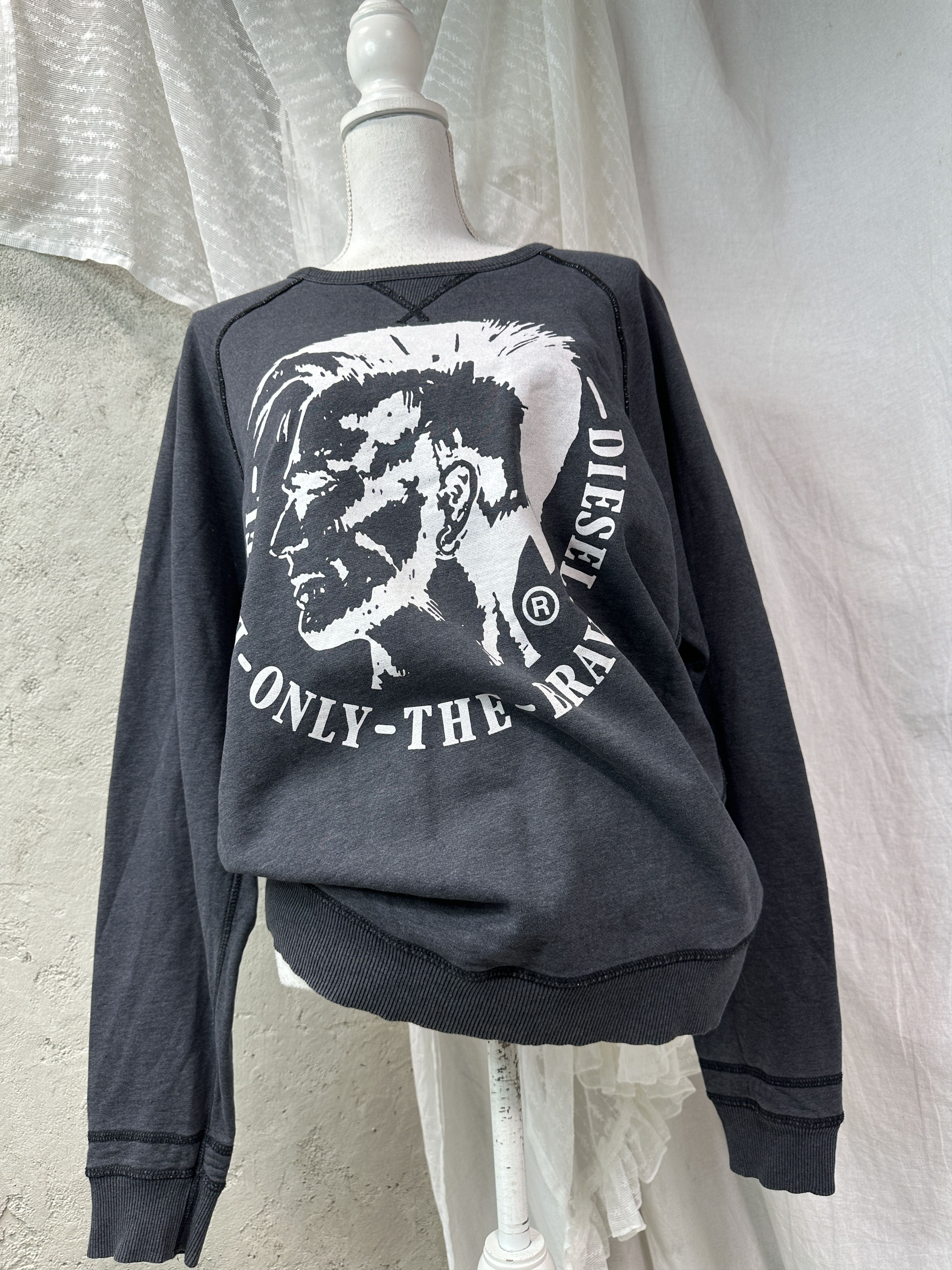 Diesel Vintage Streetwear Sporty Logo Print Diesel Sweatshirt Y2K Size US L / EU 52-54 / 3 - 1 Thumbnail
