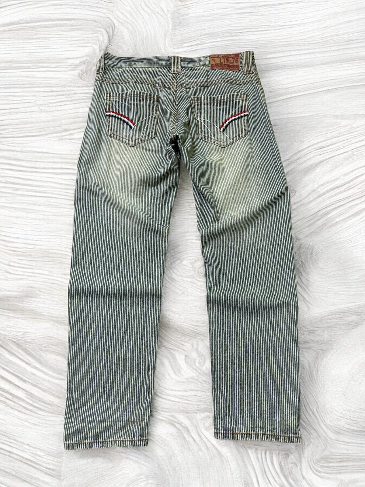 Hysteric Glamour × Japanese Brand LOVE SUNSET BEACH HICKORY STRIPED DENIM Size US 33 - 2 Thumbnail