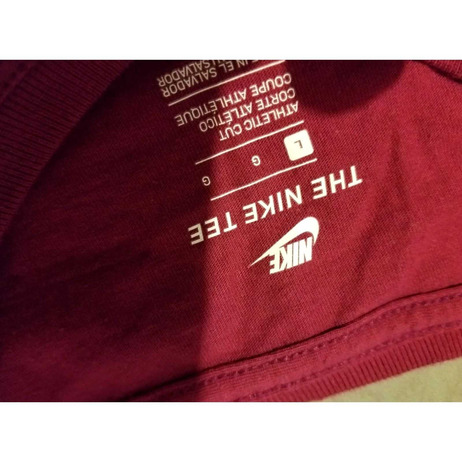 Nike VINTAGE? Nike Shirt Women L Burgundy Cotton Athletic Gym Workout Tee Size L / US 10 / IT 46 - 3 Thumbnail