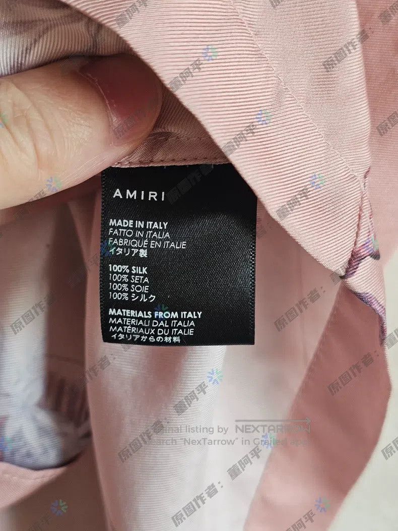 Amiri Amiri Short Sleeve Shirt with Pink Hippo Print Size US L / EU 52-54 / 3 - 5 Thumbnail