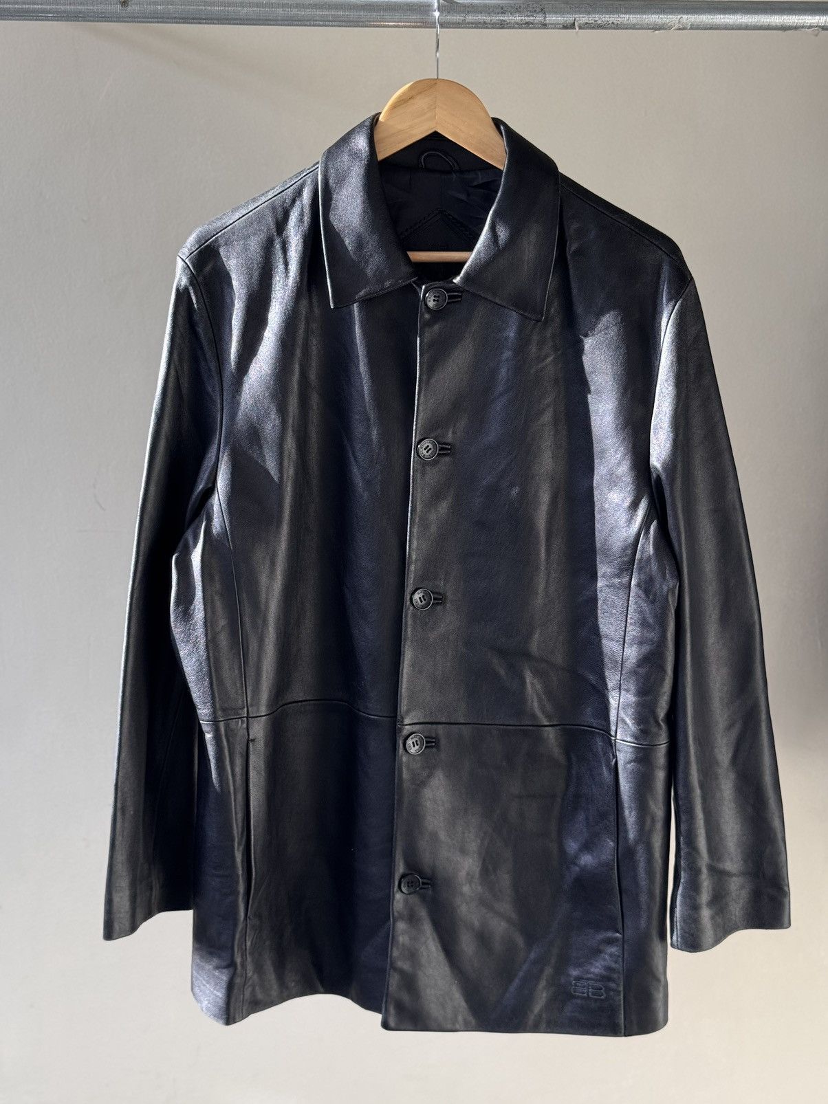 Balenciaga Balenciaga Nicolas Ghesquière Button Up Leather Jacket Size US L / EU 52-54 / 3 - 1 Thumbnail