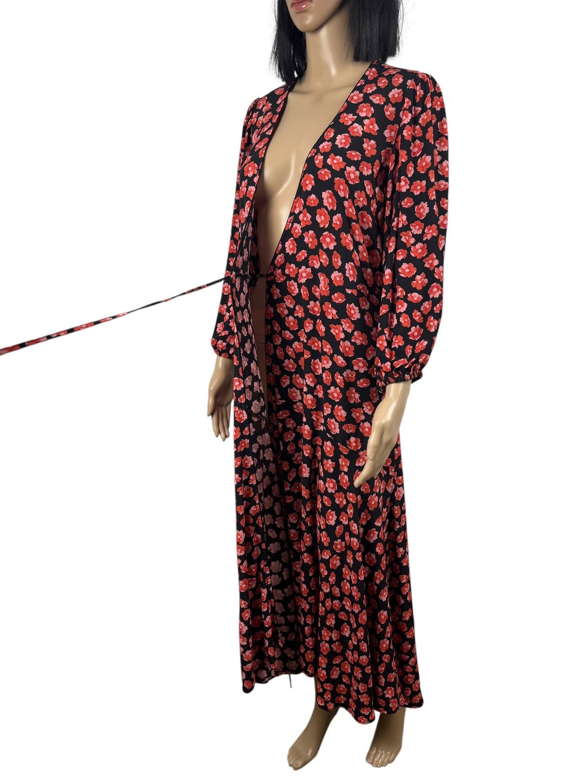 Ganni Ganni Maxi Long Wrap Dress Printed Flowers Viscose size 36 Size XS / US 0-2 / IT 36-38 - 8 Thumbnail