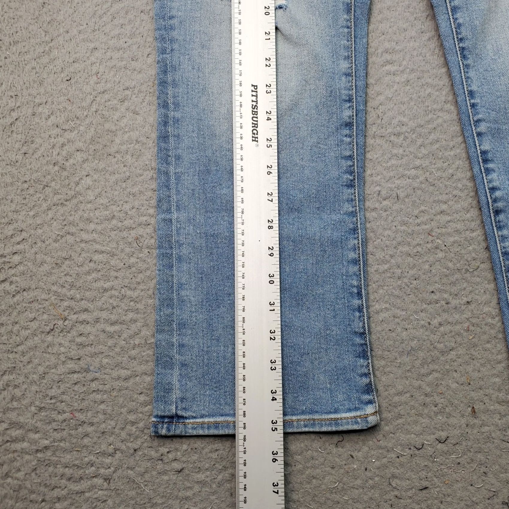 Vintage Seven7 Womens Jeans 10 Blue Denim Straight High Rise Stretch 5-Pocket NWT Regular Fit Casual Denim Jeans Size 32" / US 10 / IT 46 - 3 Thumbnail