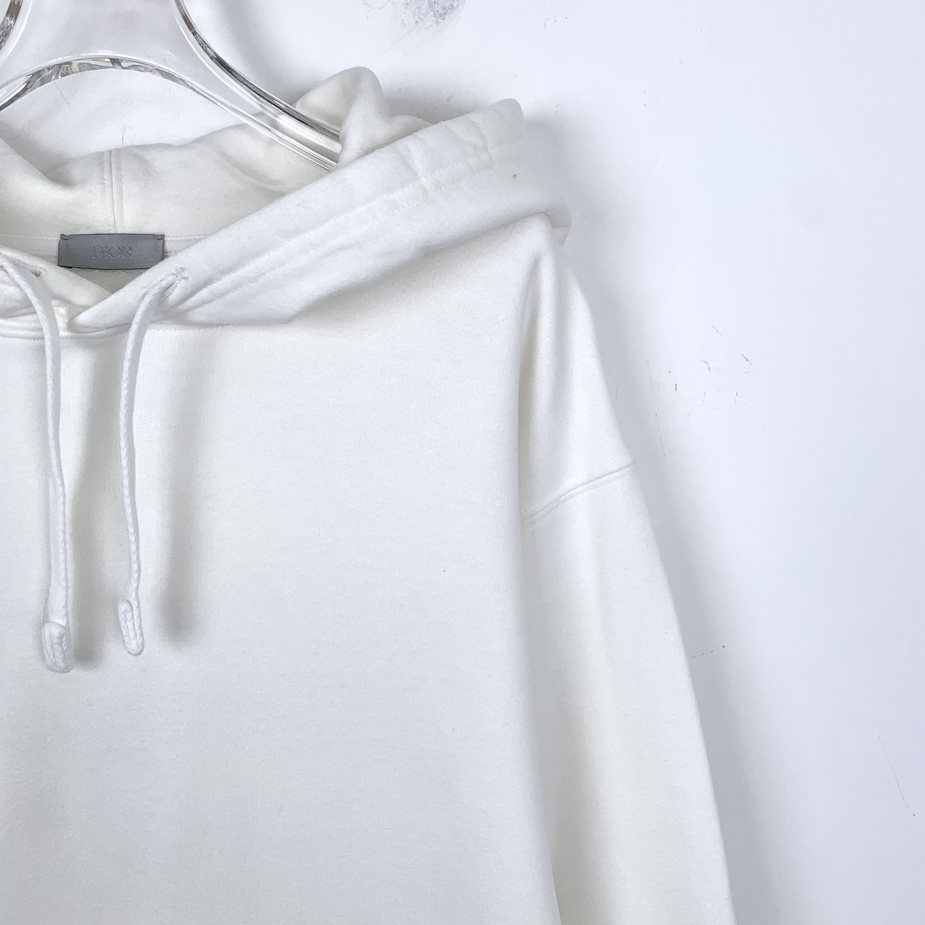 Dior Dior White Embroidered Cotton Hoodie Sweatshirt (Size XXL) Size US XXL / EU 58 / 5 - 7 Thumbnail