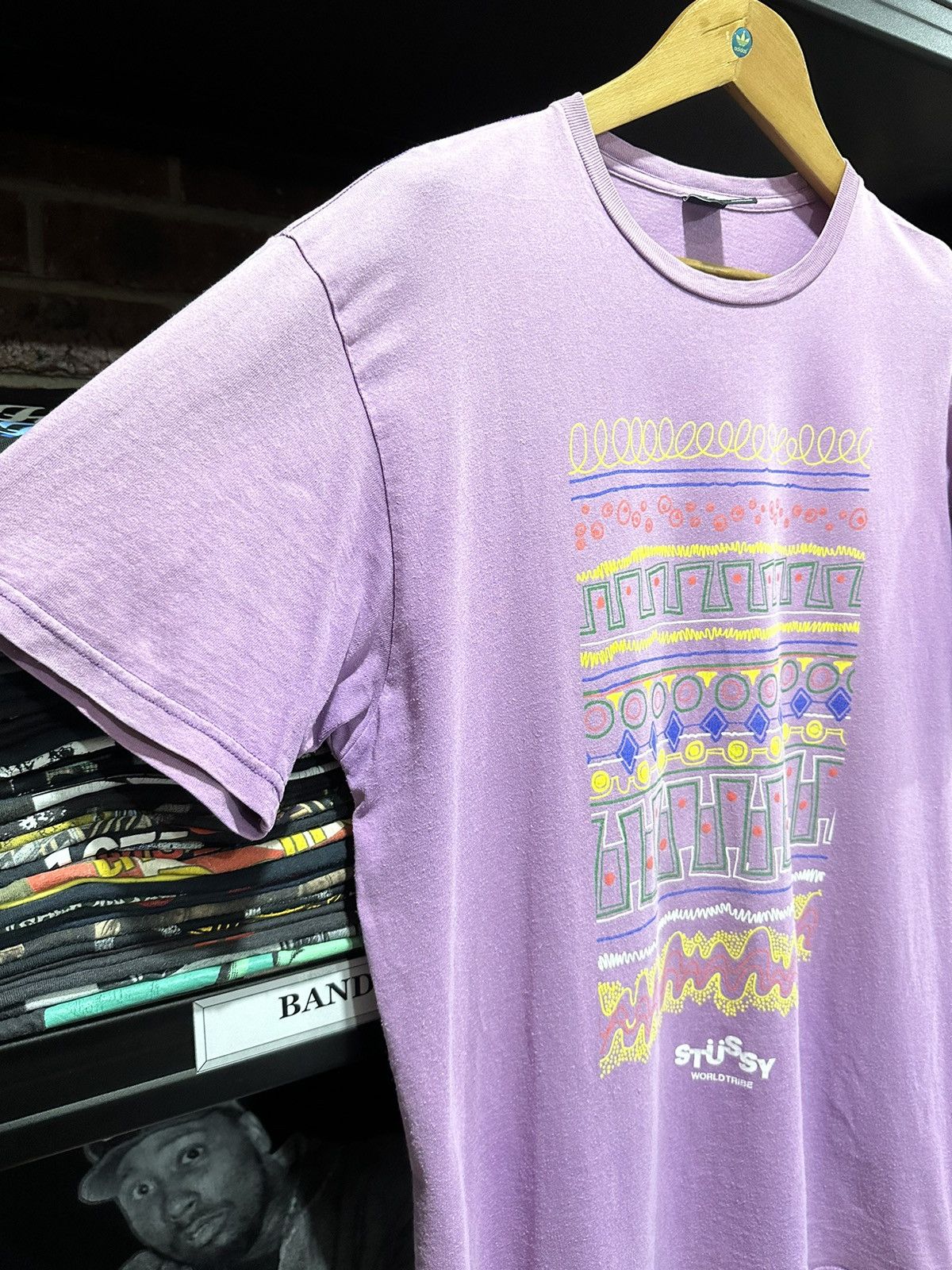 Stussy Stussy Worldtribe Bright Colourful Faded Tee Size US XL / EU 56 / 4 - 6 Thumbnail