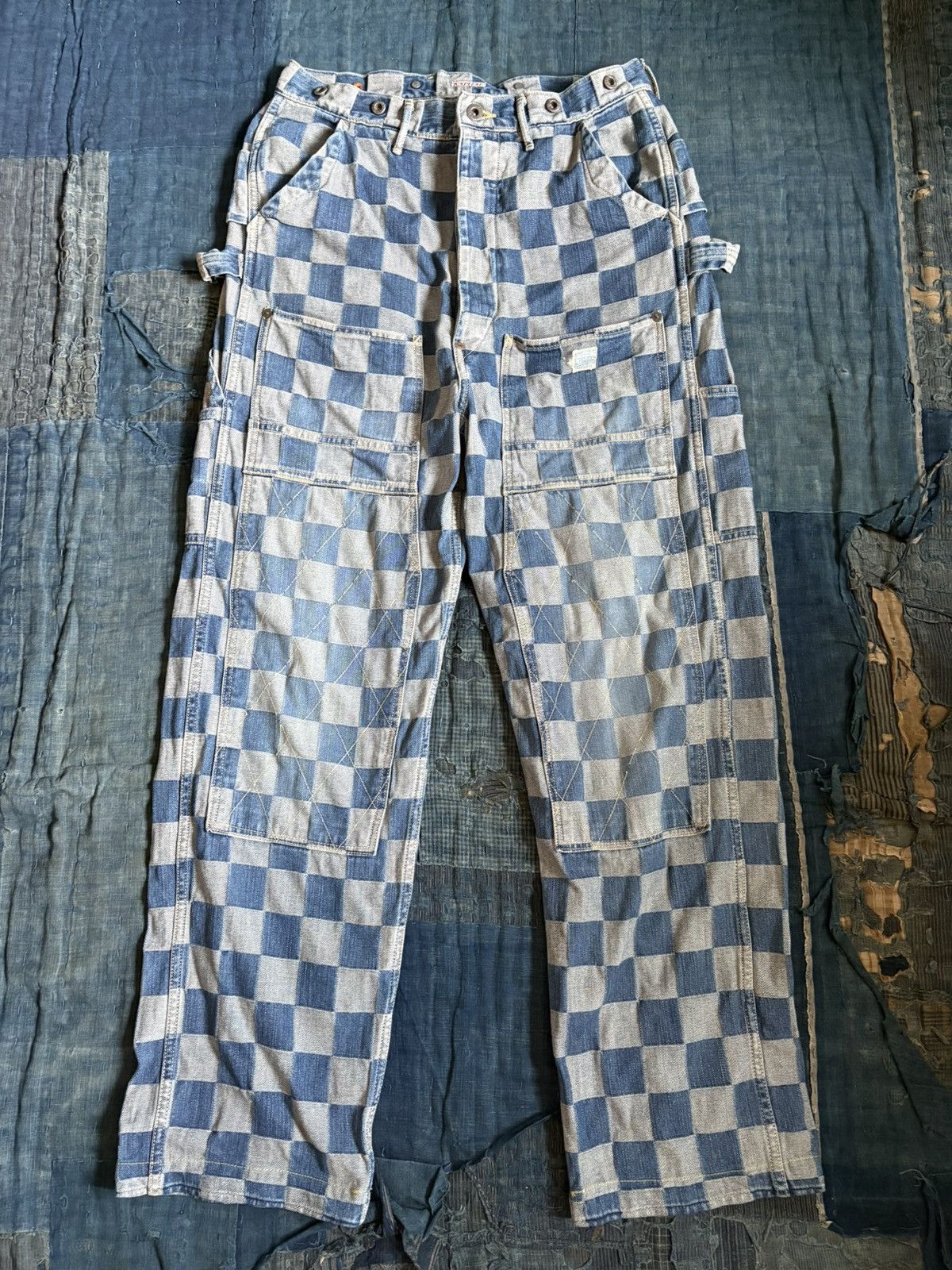 Kapital kapital denim ichimatsu lumber pants Size US 33 - 1 Thumbnail