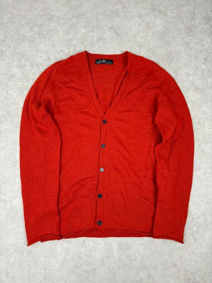 Daniele Alessandrini Daniele Alessandrini Orange Minimalist Cardigan Sweater Size US M / EU 48-50 / 2 - 1 Thumbnail