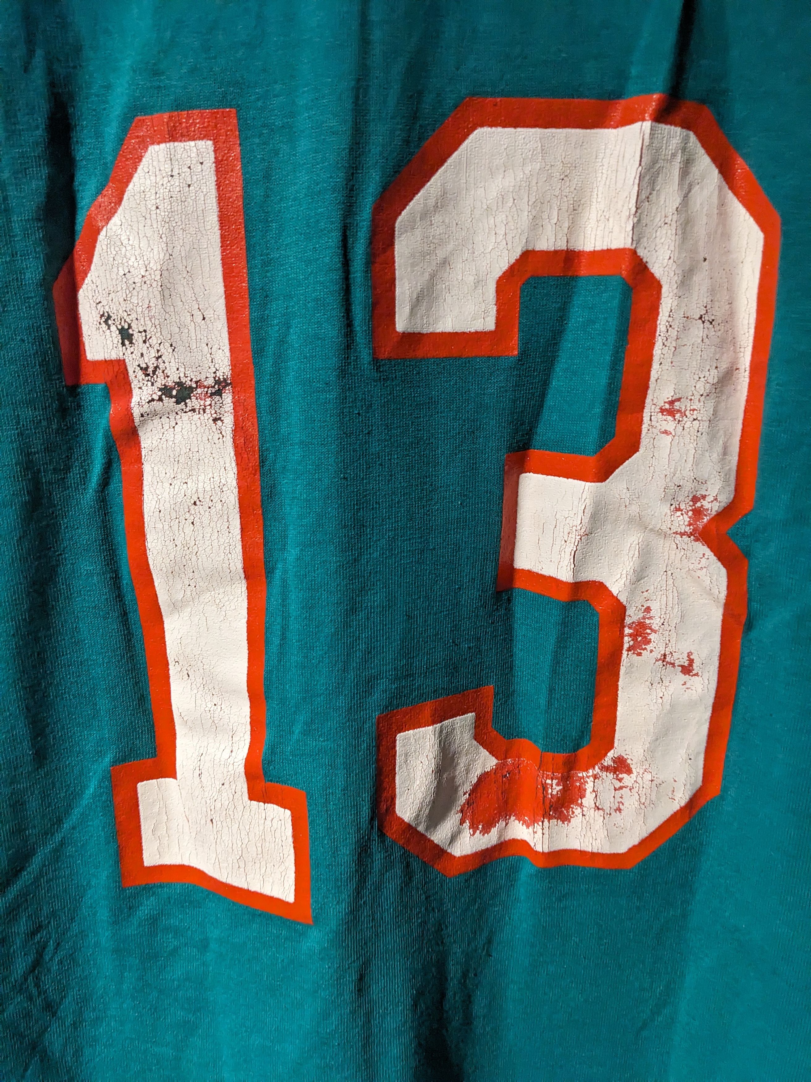 NFL Vintage 80s Miami Dolphins Marino NFL Football Large T-Shirt Size L / US 10 / IT 46 - 7 Thumbnail