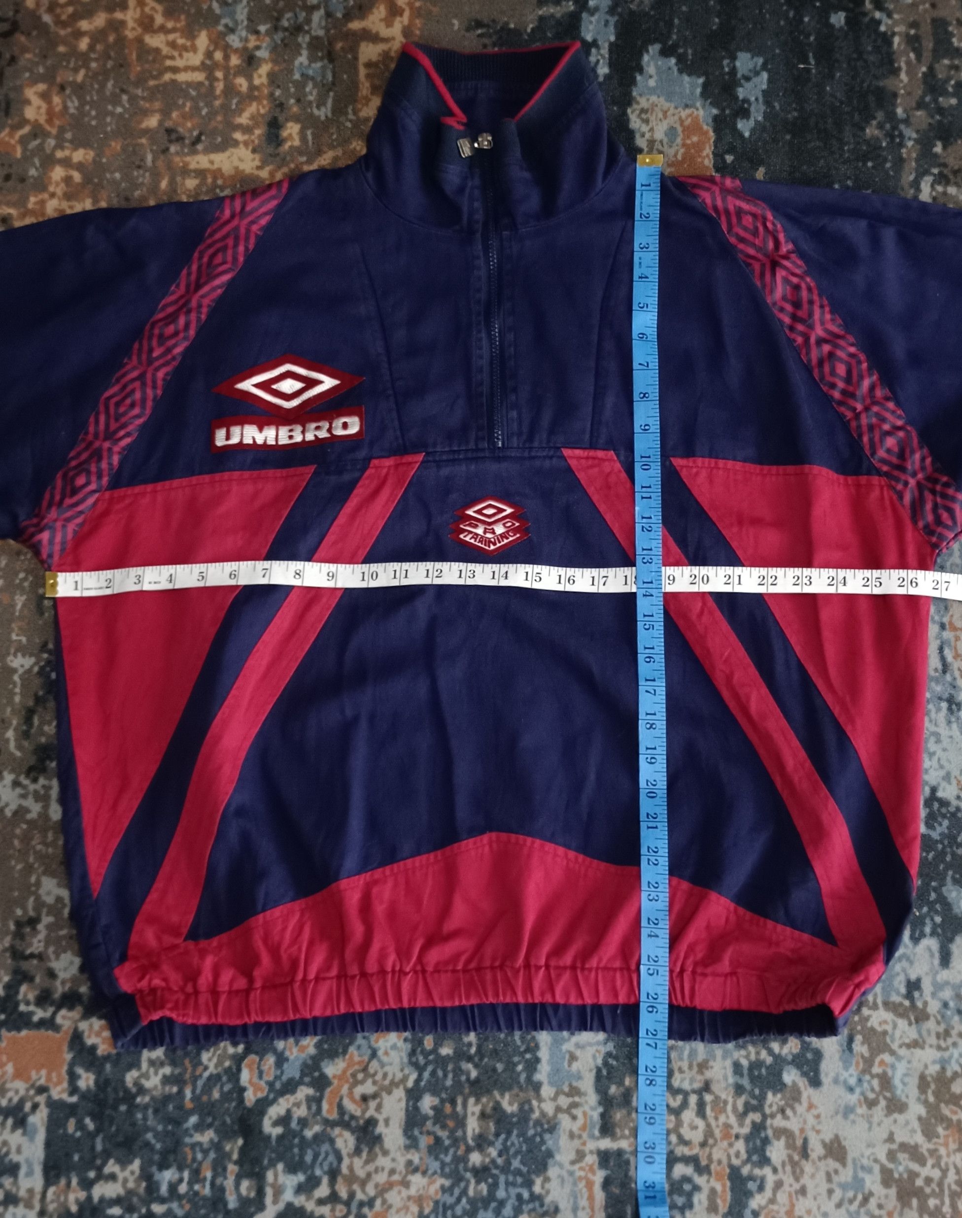 Umbro Vintage 90s🔥 UMBRO Football Pro Training Hafl Zipper Size US XXL / EU 58 / 5 - 15 Thumbnail