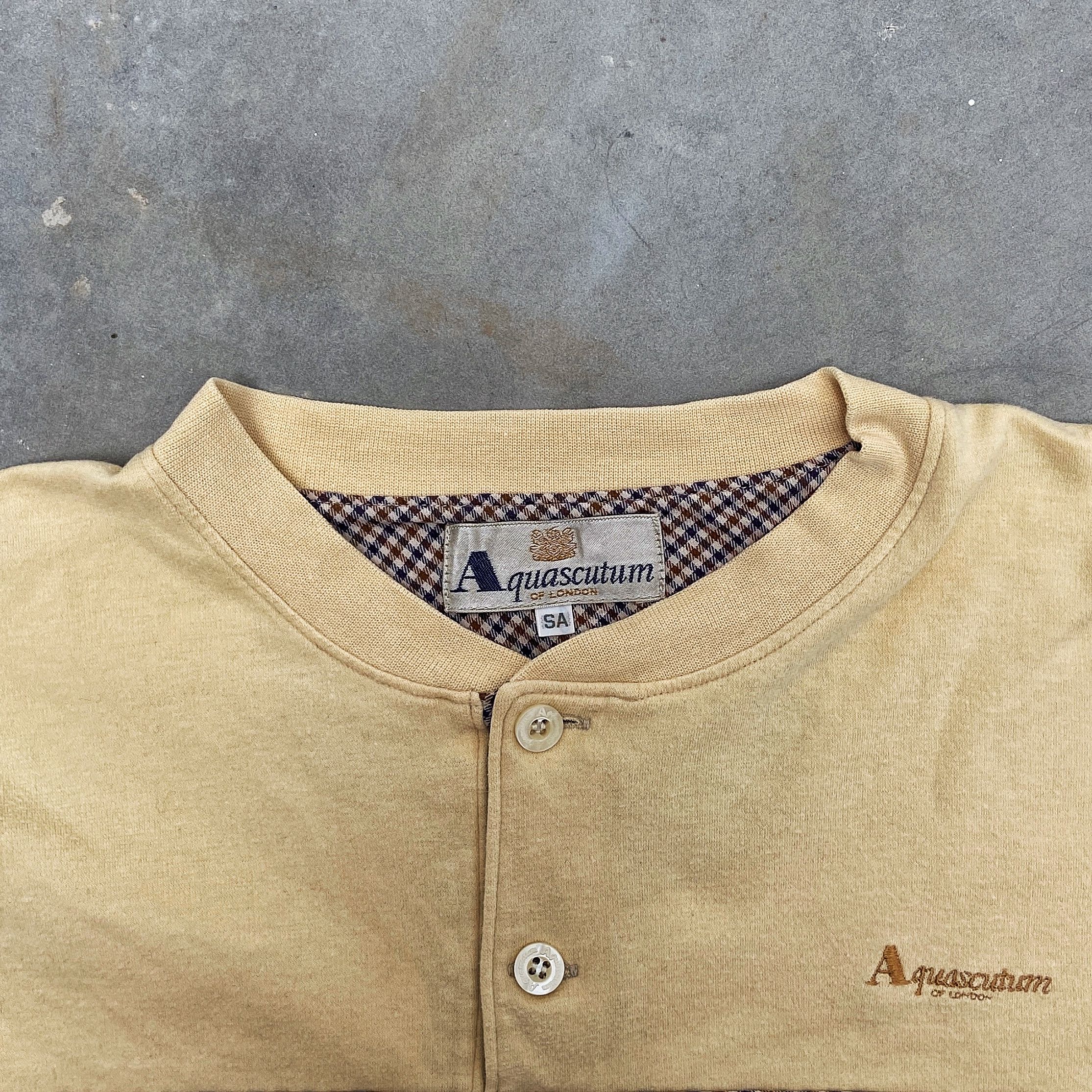 Aquascutum Aquascutum Beige Long Sleeve Tees T Shirt Size US S / EU 44-46 / 1 - 2 Thumbnail
