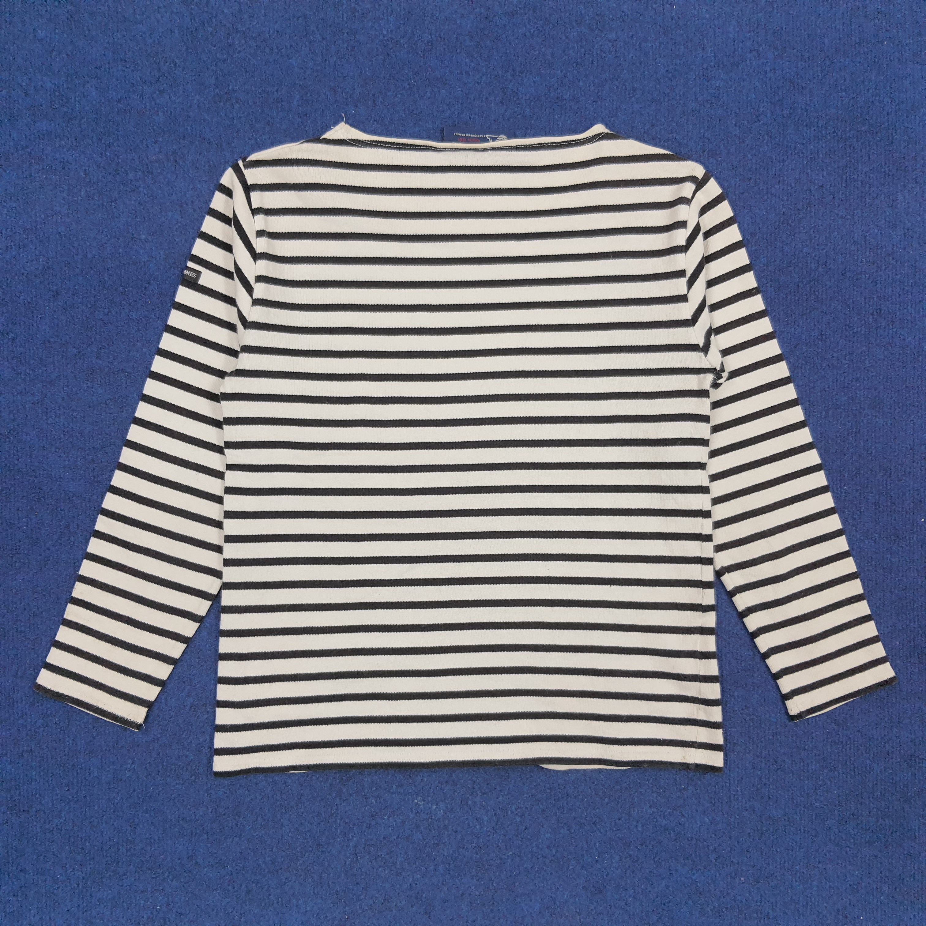 Designer × Saint James × Vintage Vintage Saint James Long Sleeve Stripes Designer Tshirt Size S / US 4 / IT 40 - 2 Thumbnail