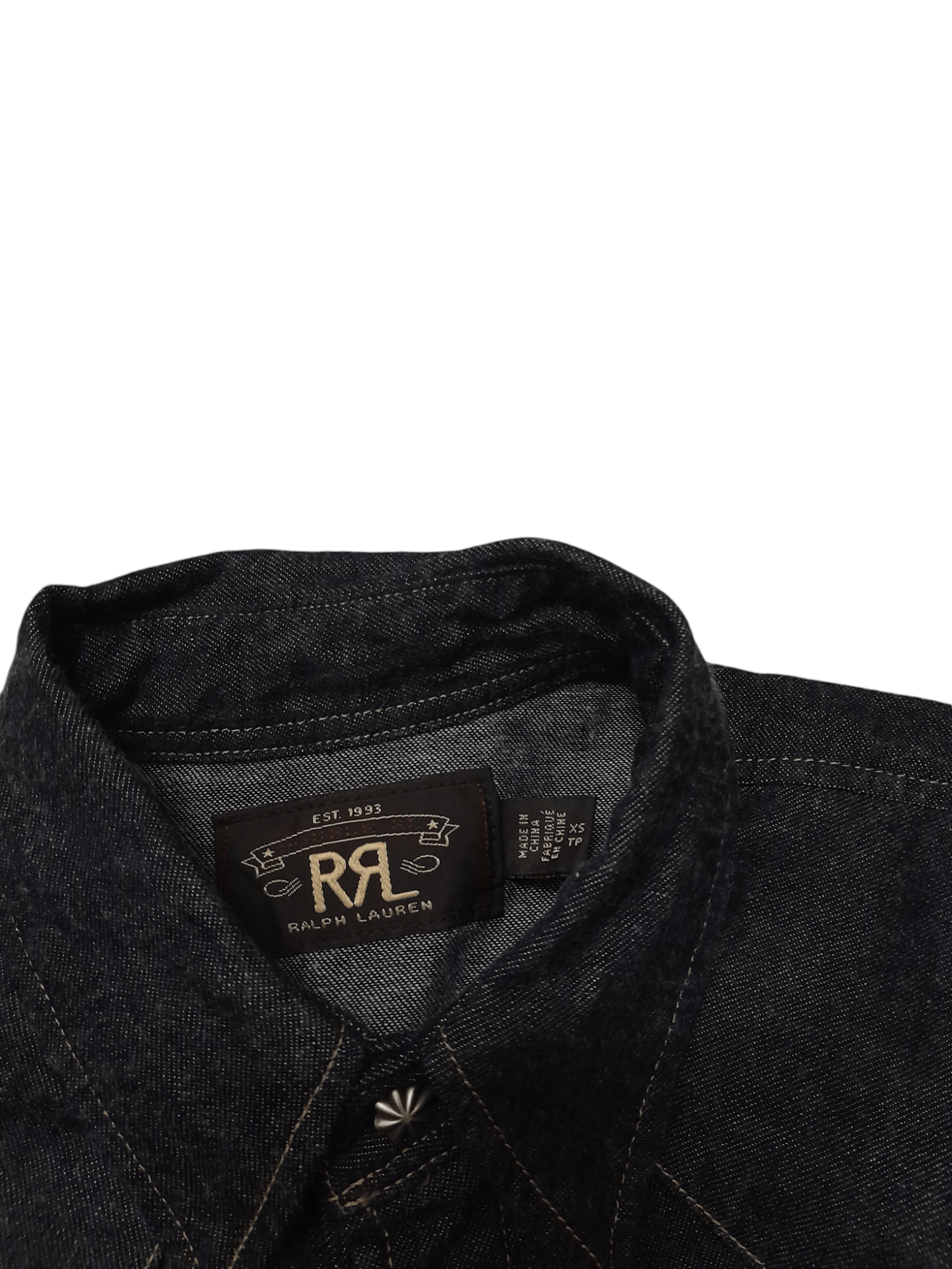 RRL Ralph Lauren RRL Ralph Lauren Buffalo Denim Shirt (F353) Size US XS / EU 42 / 0 - 4 Thumbnail