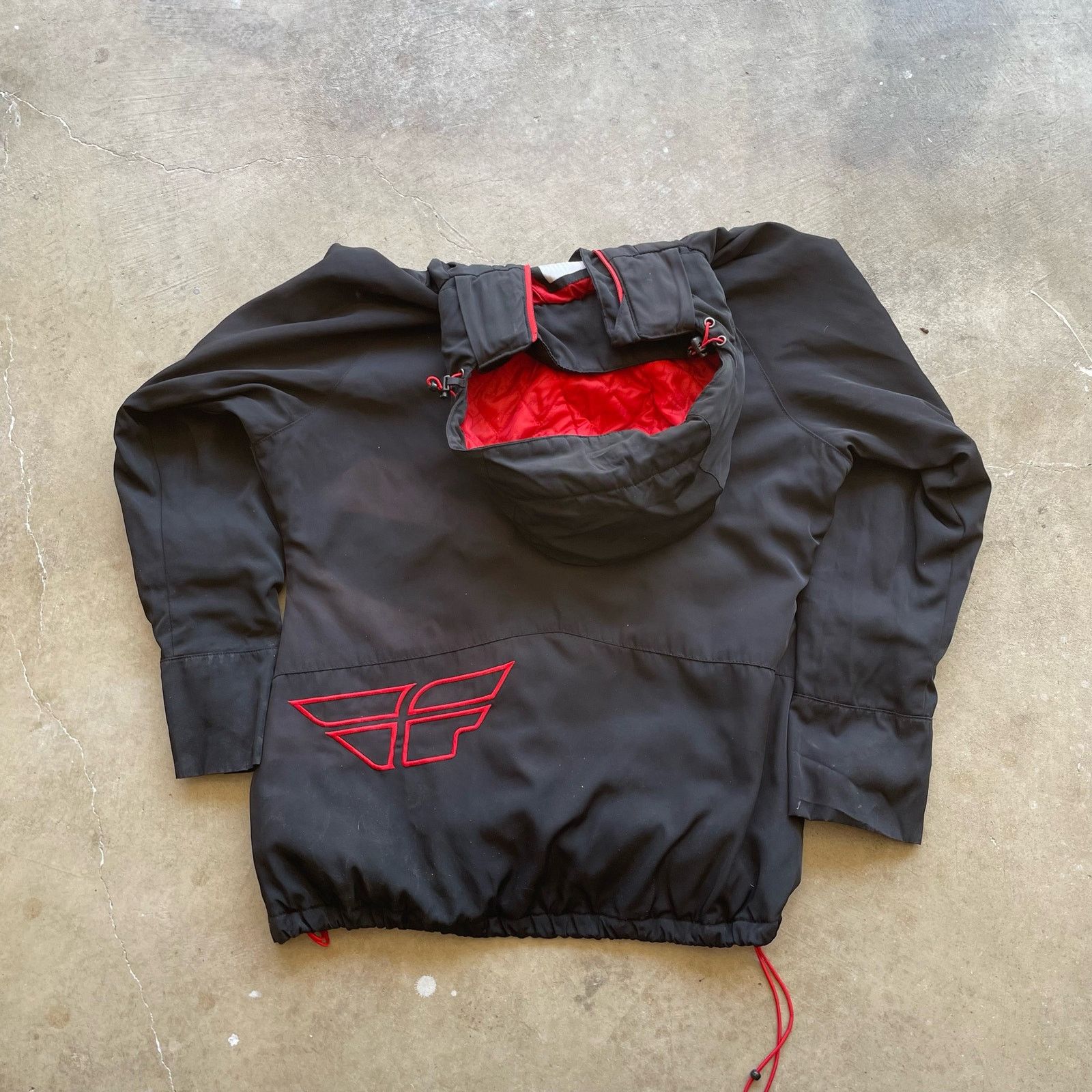 Vintage VINTAGE FLY RACING HOODED JACKET SIZE MEDIUM RED COAT Size US M / EU 48-50 / 2 - 2 Thumbnail