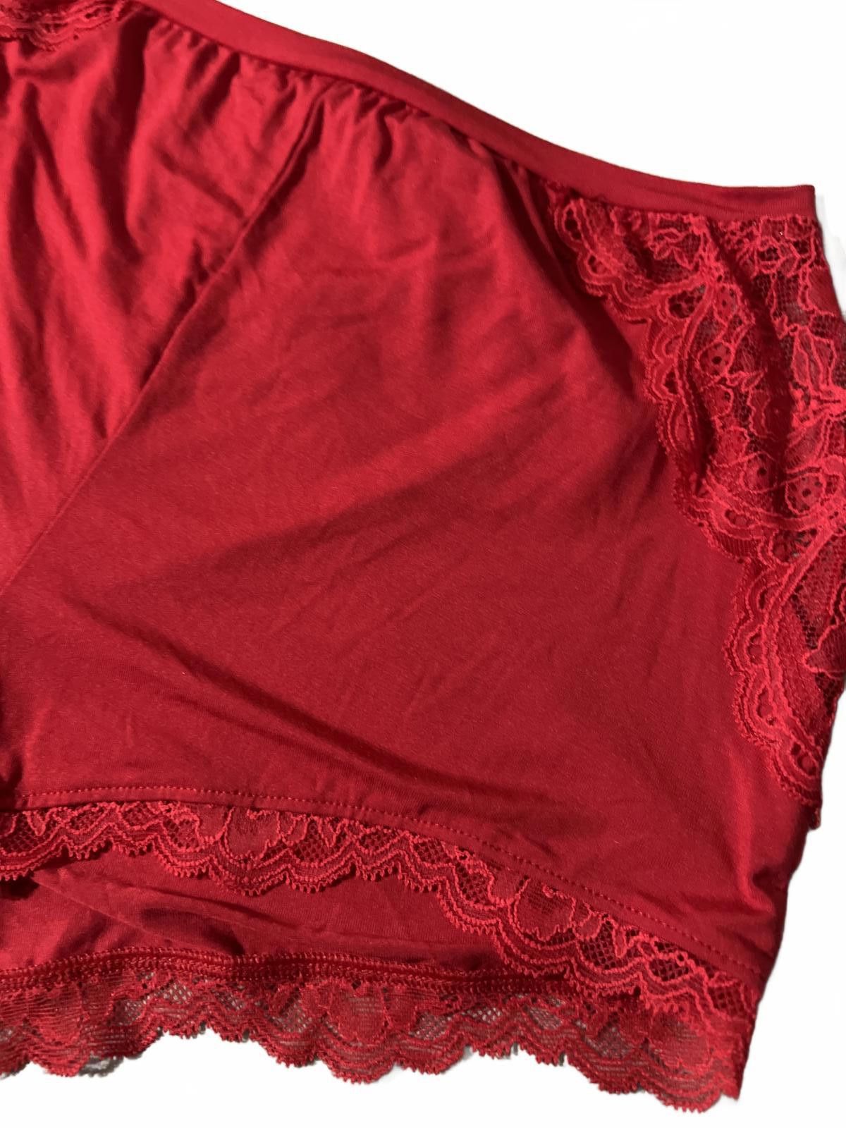 Other Victorias Secret Red Lace Trim Sleep Shorts Small Size ONE SIZE - 3 Thumbnail