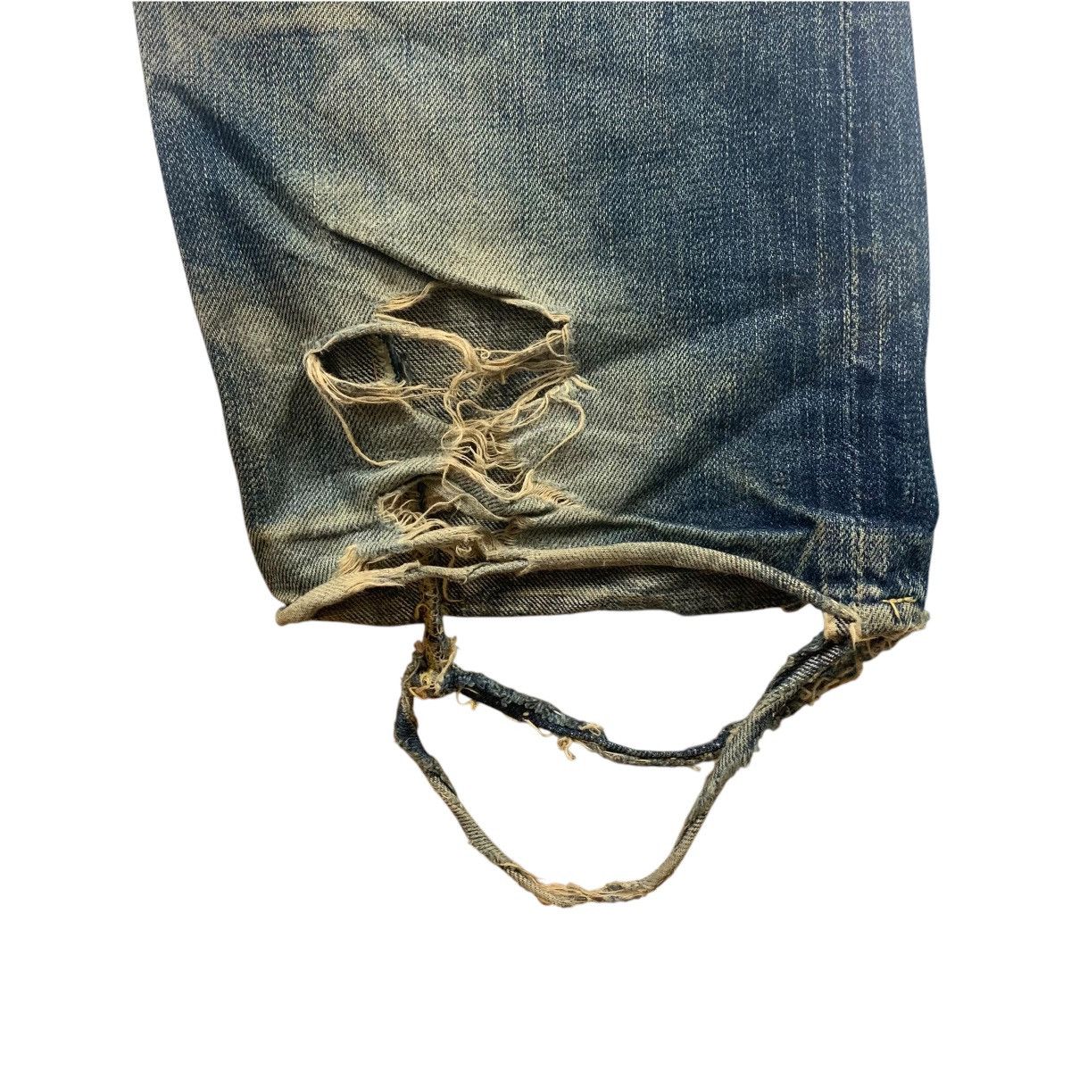 Full Count & Co. × Japanese Brand Vintage FULL COUNT & CO selvedge distressed blue jeans Size US 30 / EU 46 - 19 Thumbnail