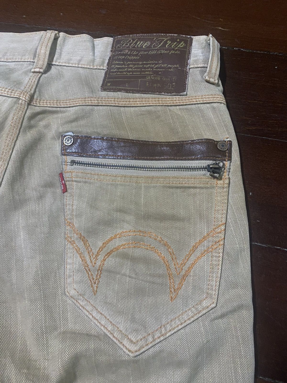 Edwin VINTAGE EDWIN BLUE TRIP 503 FLARE JEANS mud wash Size US 36 / EU 52 - 8 Thumbnail