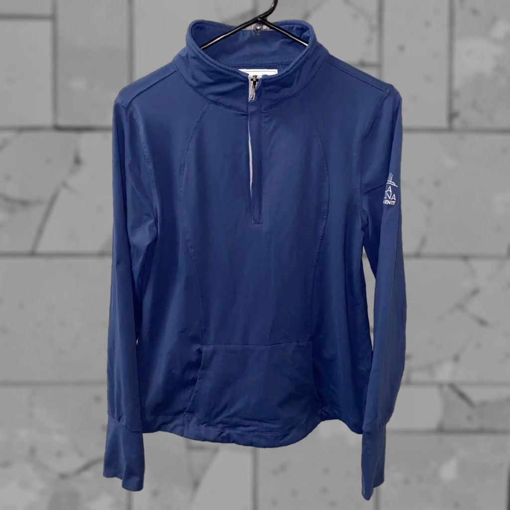 Vintage Heather Grey Women’s Blue 1/2 Zip Pullover Jacket Size M Casual Nylon Elastane Size M / US 6-8 / IT 42-44 - 1 Thumbnail