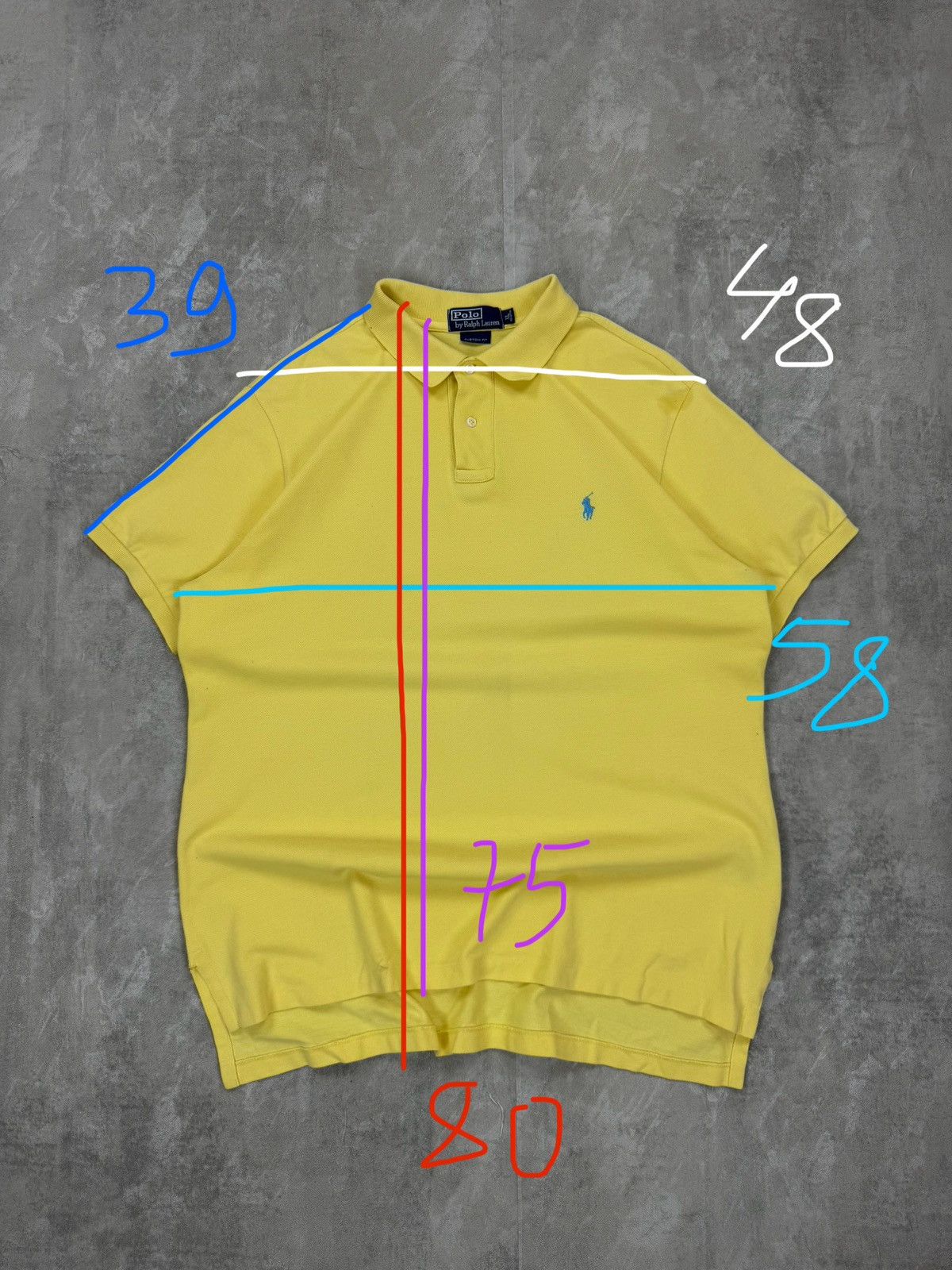 Polo Ralph Lauren Vintage Polo Ralph Lauren Yellow custom fit polo shirt Size US XL / EU 56 / 4 - 8 Thumbnail
