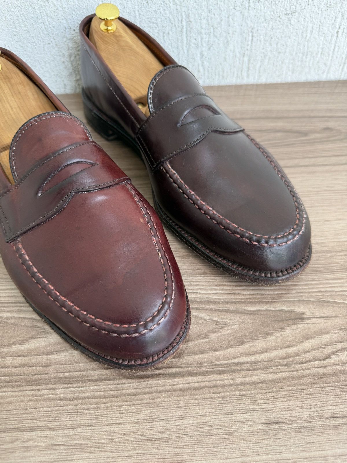 Alden 986 shell cordovan penny loafers Size US 11.5 / EU 44-45 - 13 Thumbnail