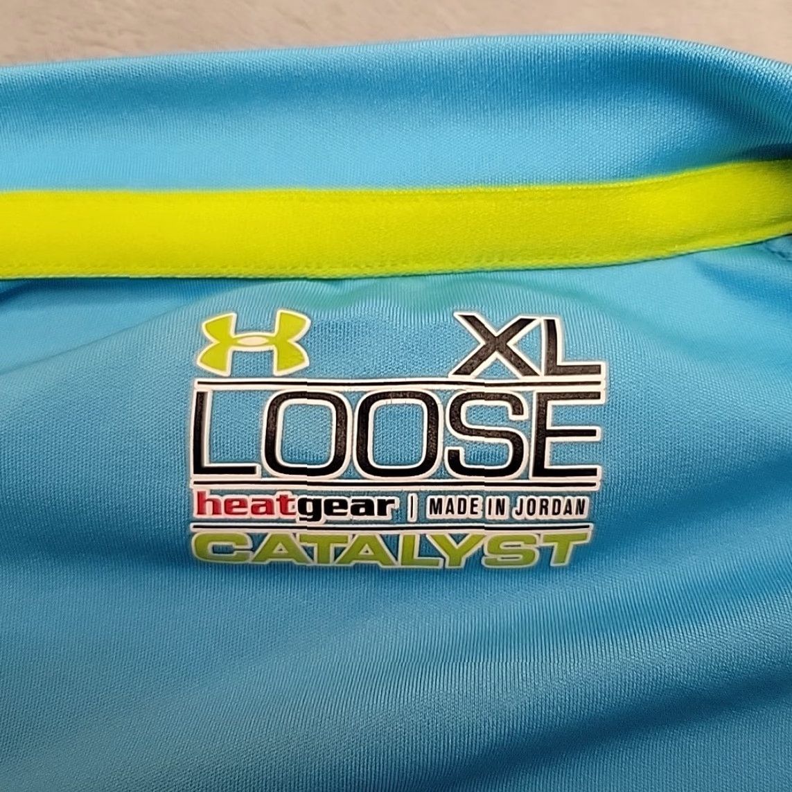Under Armour Under Armour HEATGEAR Shirt Mens XL Blue Loose Catalyst Short Sleeve Shirt Men XL Blue Logo Breathable Moisture Wicking Quick Dry 90s? Size US XL / EU 56 / 4 - 3 Thumbnail