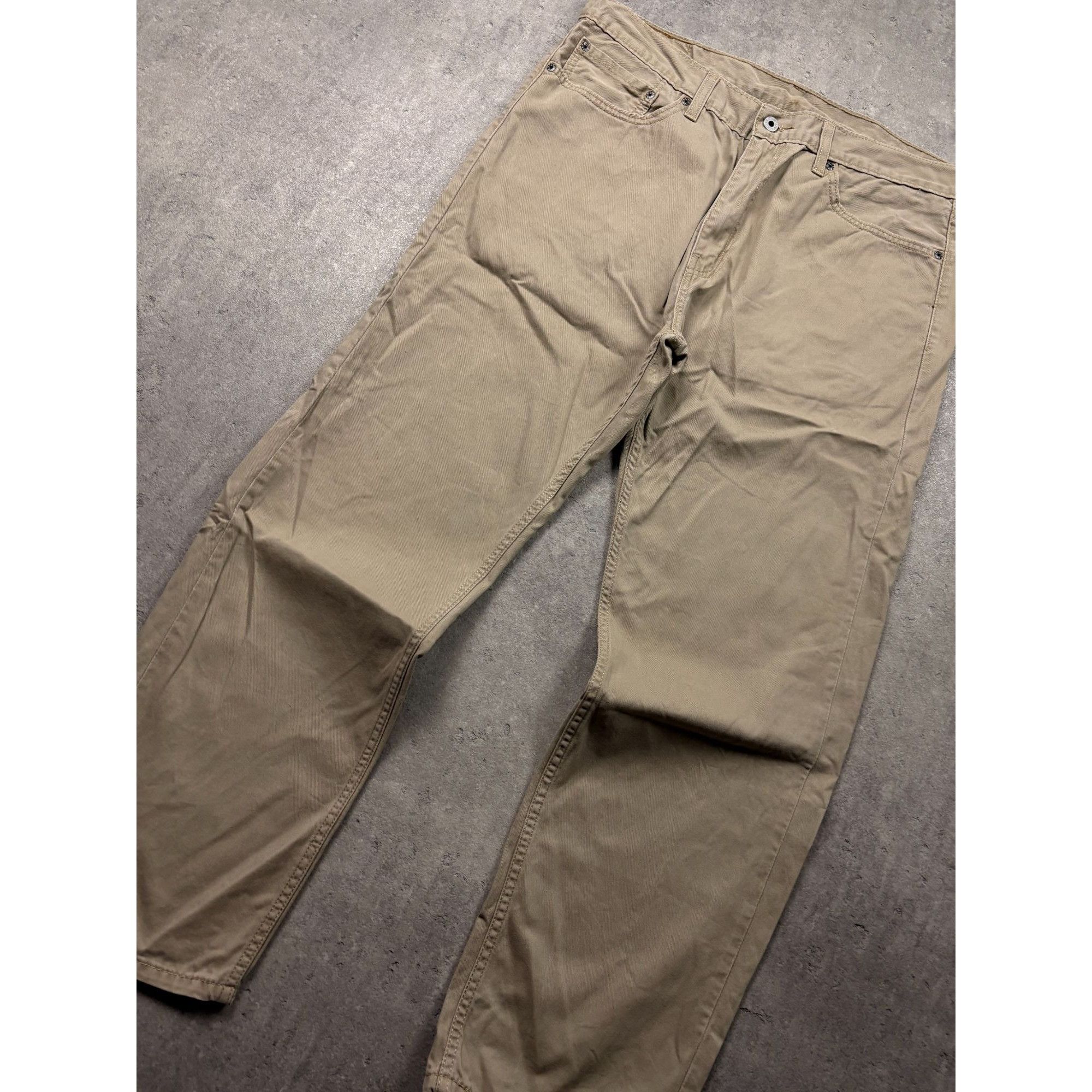 Levi's Levi's 505 Men's Khaki Chino Pants Jeans W36 L30 Beige Strai Size US 36 / EU 52 - 4 Thumbnail