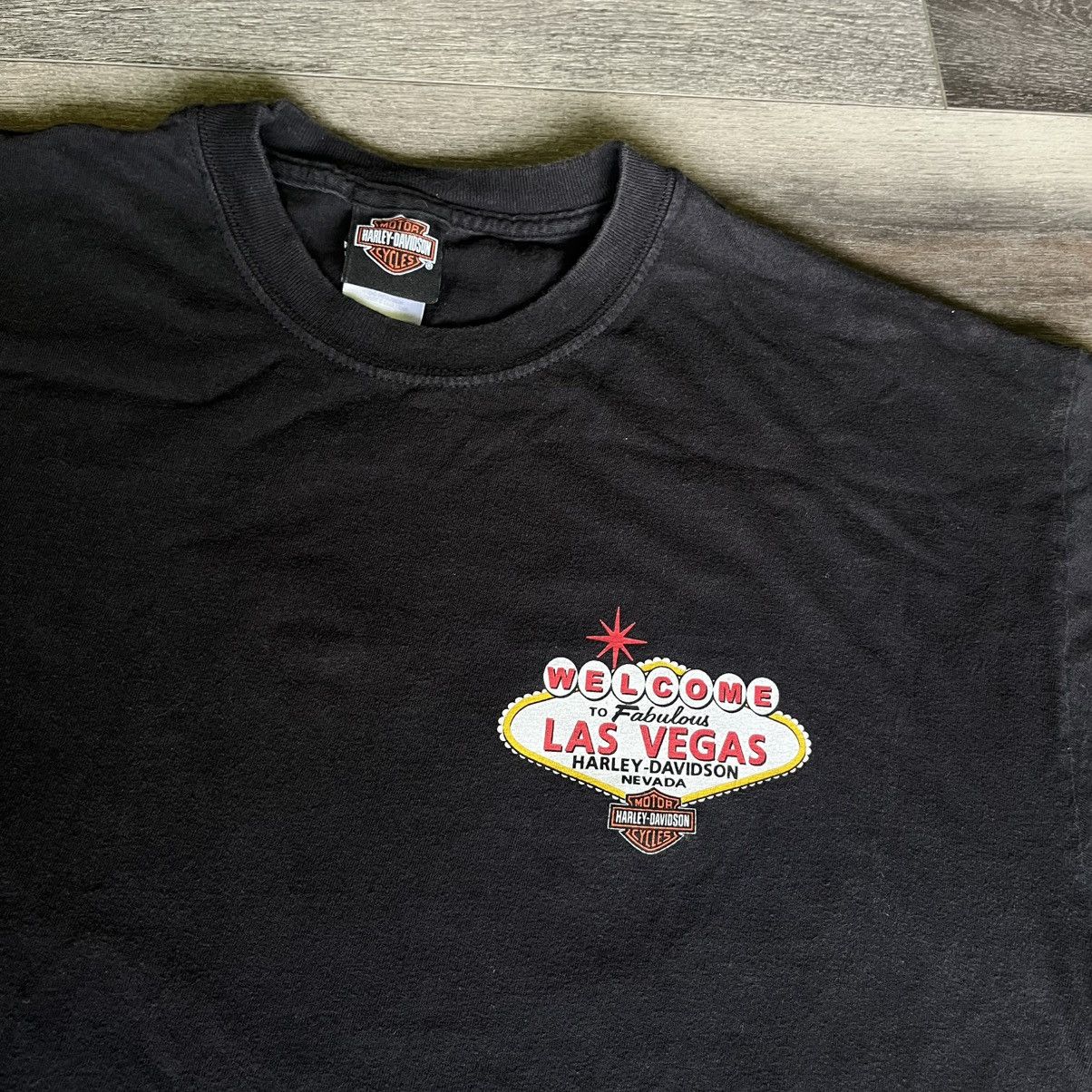 Harley Davidson Vintage 2000s Harley Davidson Las Vegas Graphic Logo T Shirt Size US XL / EU 56 / 4 - 5 Thumbnail