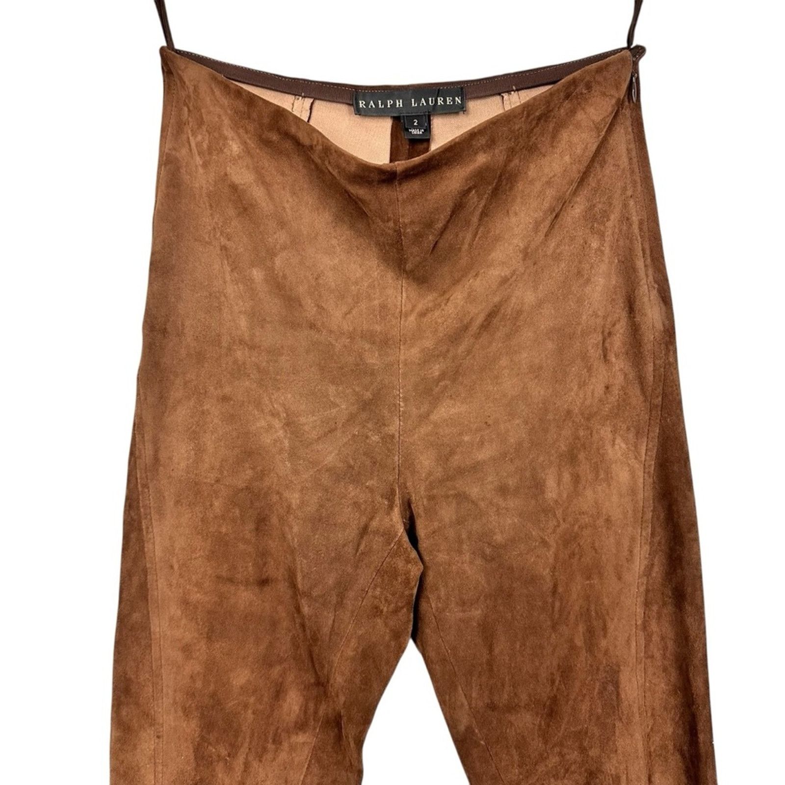 Ralph Lauren Polo Ralph Lauren Lambskin Suede Riding Pant Cinnamon Size 2 Size 26" / US 2 / IT 38 - 10 Thumbnail