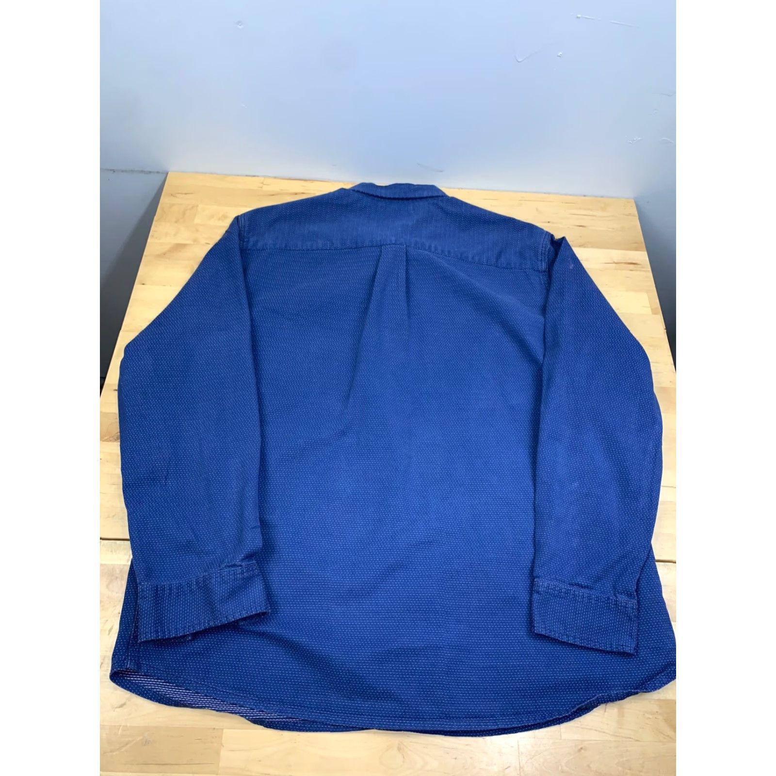 Carbon2Cobalt Carbon2Cobalt XL Button-Down Shirt Blue 100% Cotton Men’s Classic Preppy Long Sleeve Polka Dot Casual Workwear Size US XL / EU 56 / 4 - 8 Thumbnail