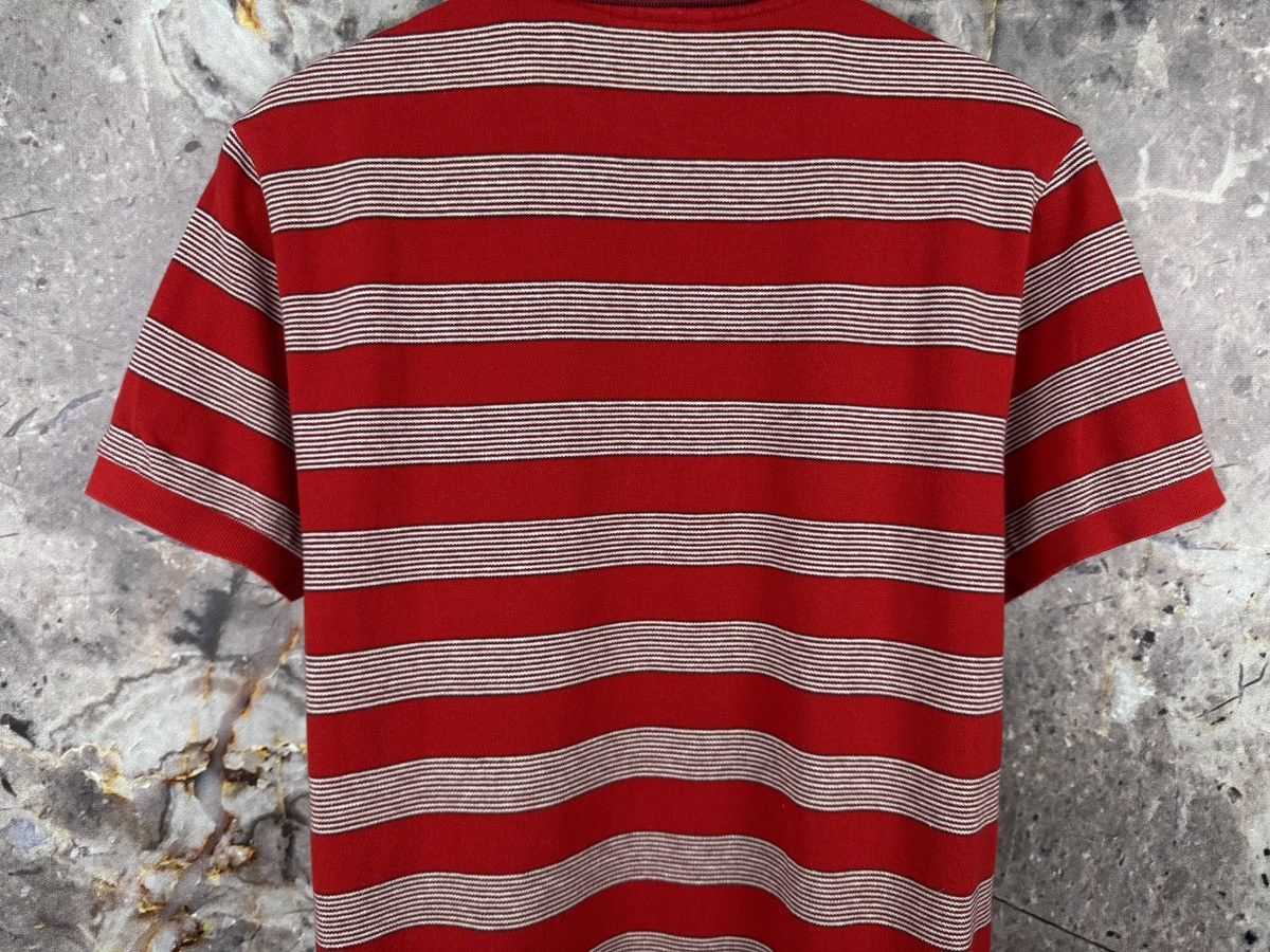 Lacoste Lacoste Red Striped Polo Shirt Crocodile Logo Short Sleeve Size US L / EU 52-54 / 3 - 12 Thumbnail