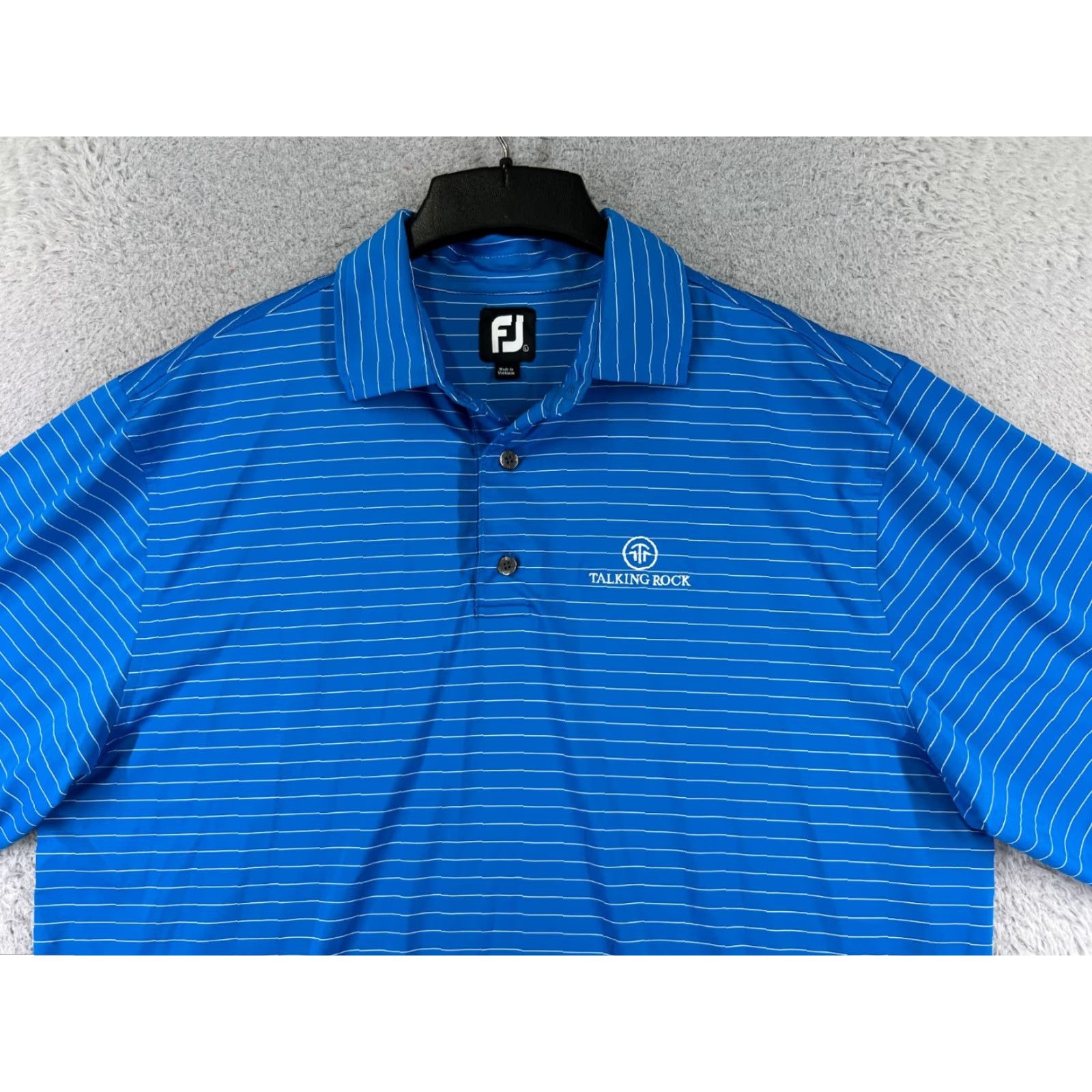 Footjoy FootJoy Polo Shirt Men Blue Stripe Polo Adult L Regular Size Size US L / EU 52-54 / 3 - 4 Thumbnail