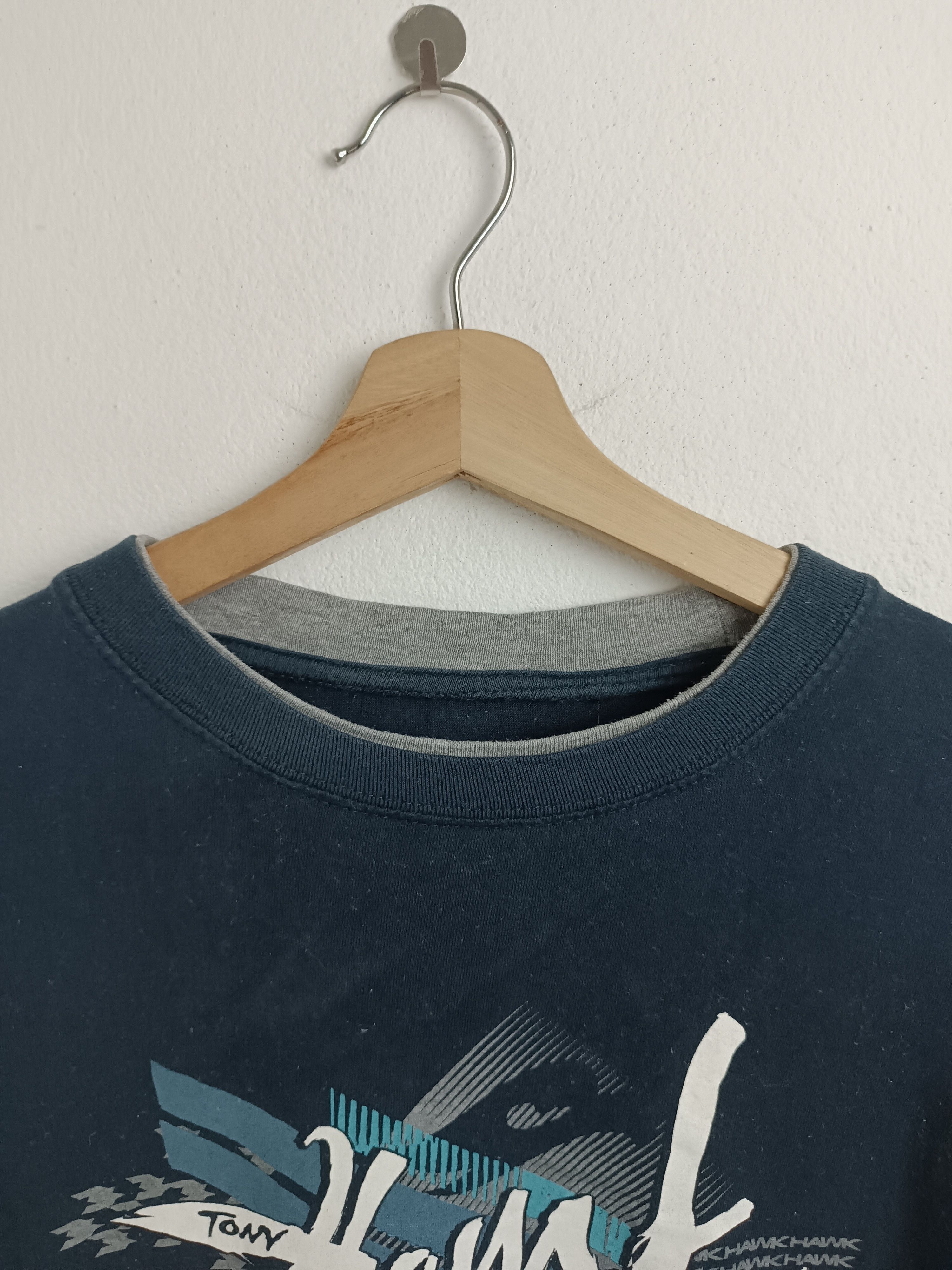 Tony Hawk THRASHED FADED VINTAGE TONY HAWK DOUBLE LAYER VERY RARE Size US L / EU 52-54 / 3 - 6 Thumbnail