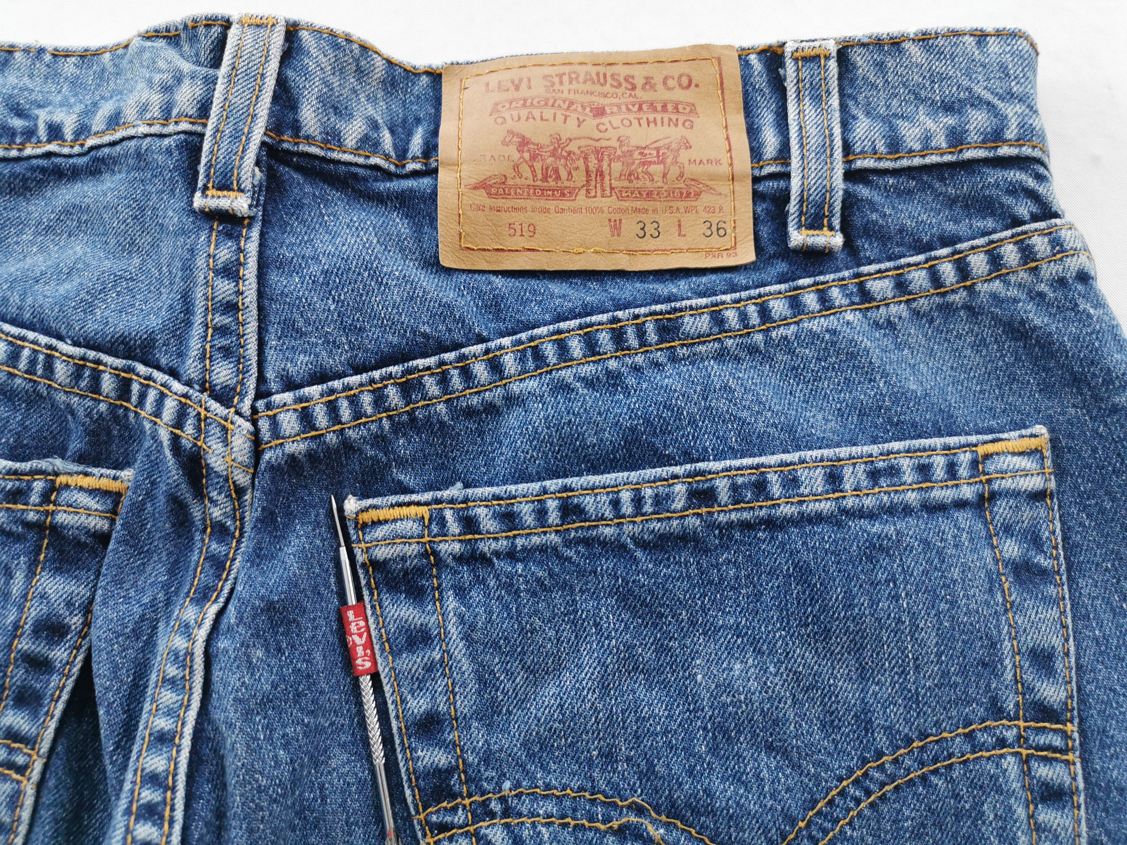 Levi's Vintage 90s Levis Lot 519 Denim Made In USA Size 32/33x36 Size US 32 / EU 48 - 7 Thumbnail
