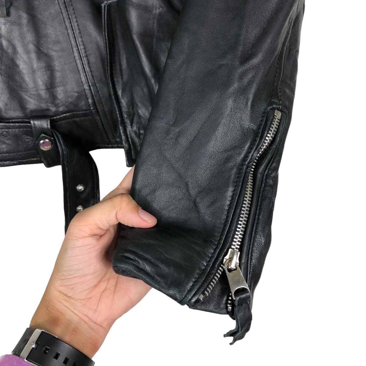 Japanese Brand 🔥Cropped Biker Leather Jacket Bondage Parachute Design Zara Size US S / EU 44-46 / 1 - 15 Thumbnail