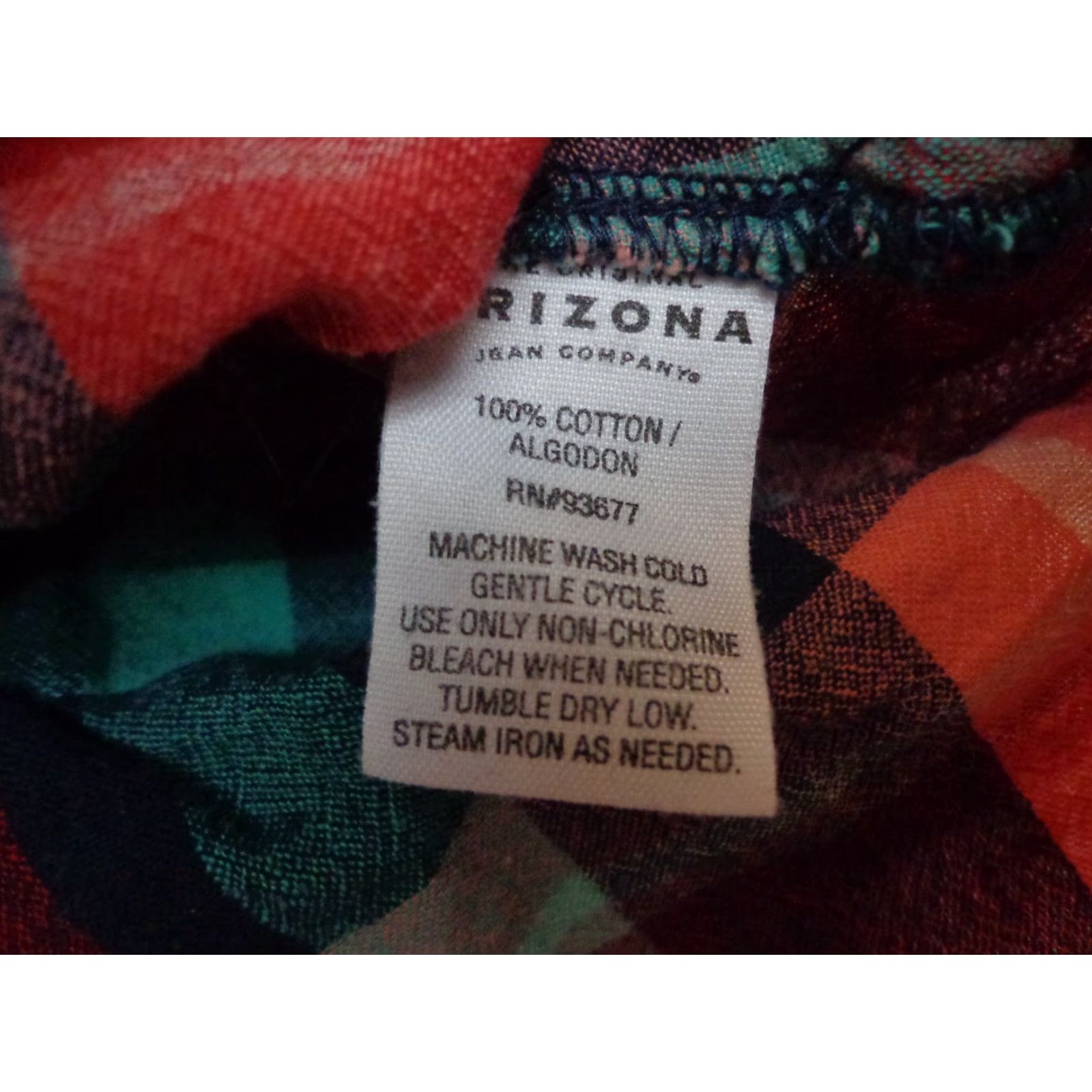 Vintage Arizona Jeans Womens Button-Up Shirt Size 1X Plus Plaid Cotton Brown Snap Front Collared Vintage No Size XL / US 12-14 / IT 48-50 - 3 Thumbnail