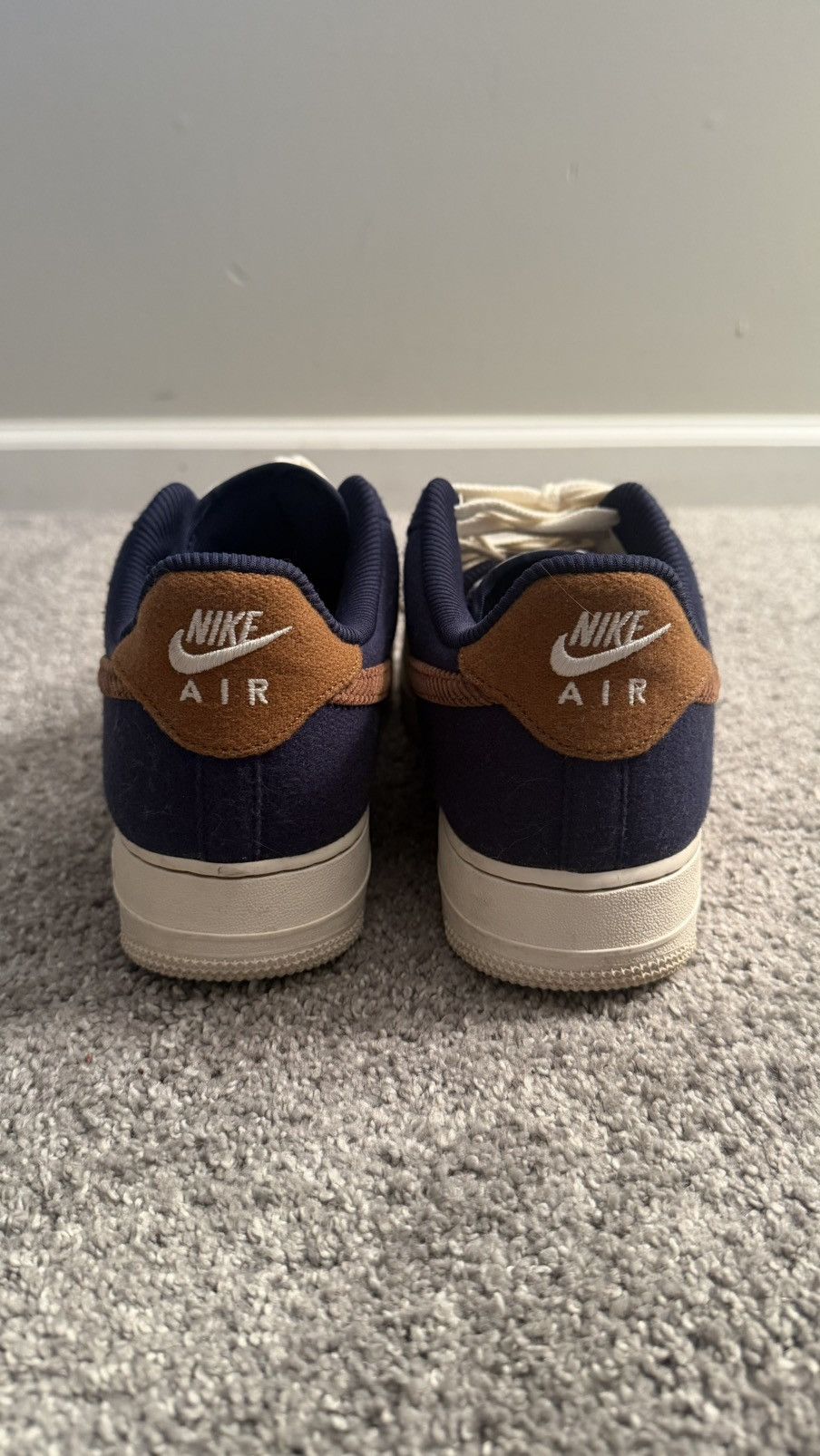 Nike Nike Air Force 1 Low Brown/Navy Plaid Size US 10 / EU 43 - 5 Thumbnail