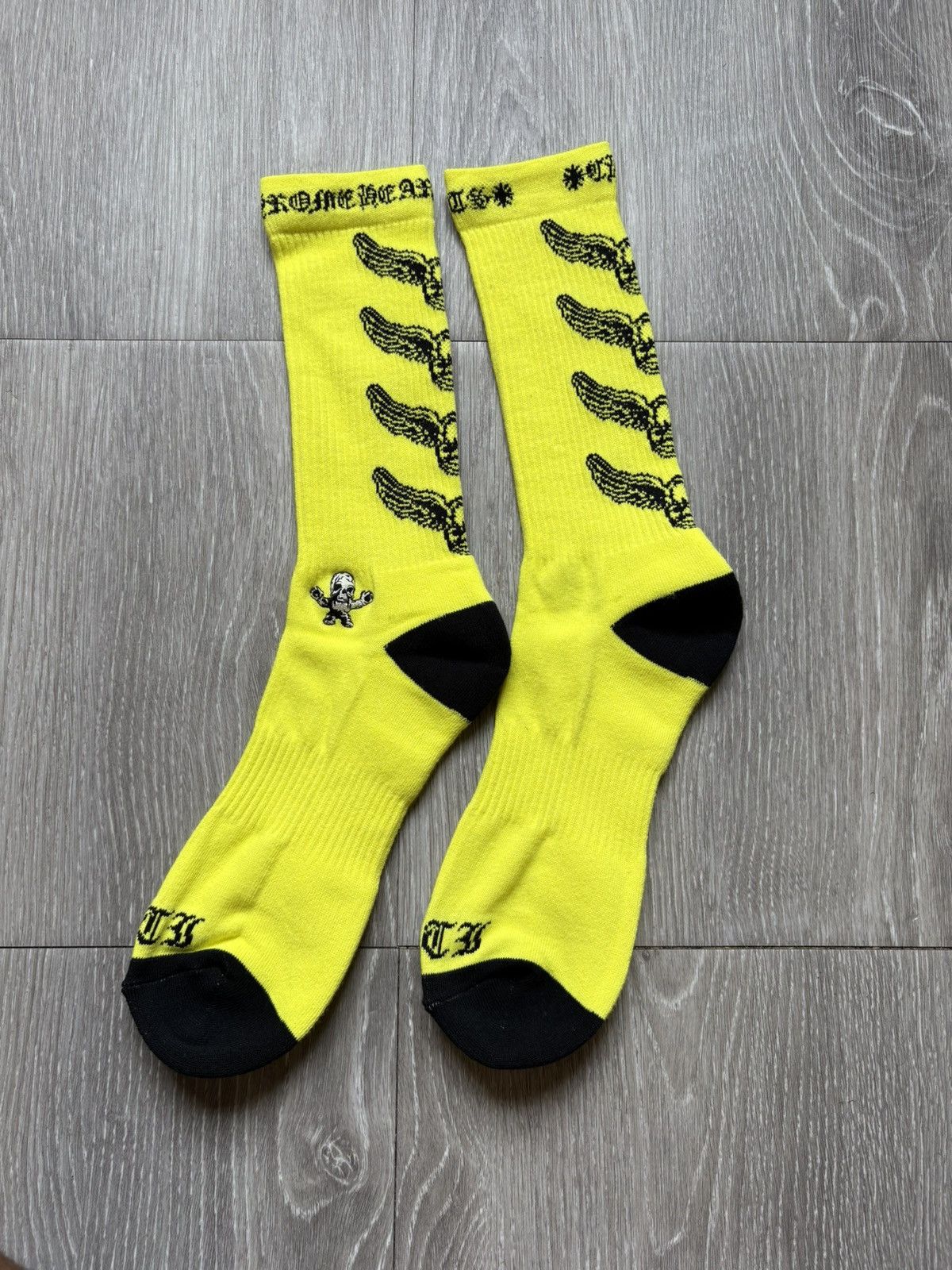 Chrome Hearts Chrome Hearts Neon Green Foti Socks Size ONE SIZE - 2 Thumbnail