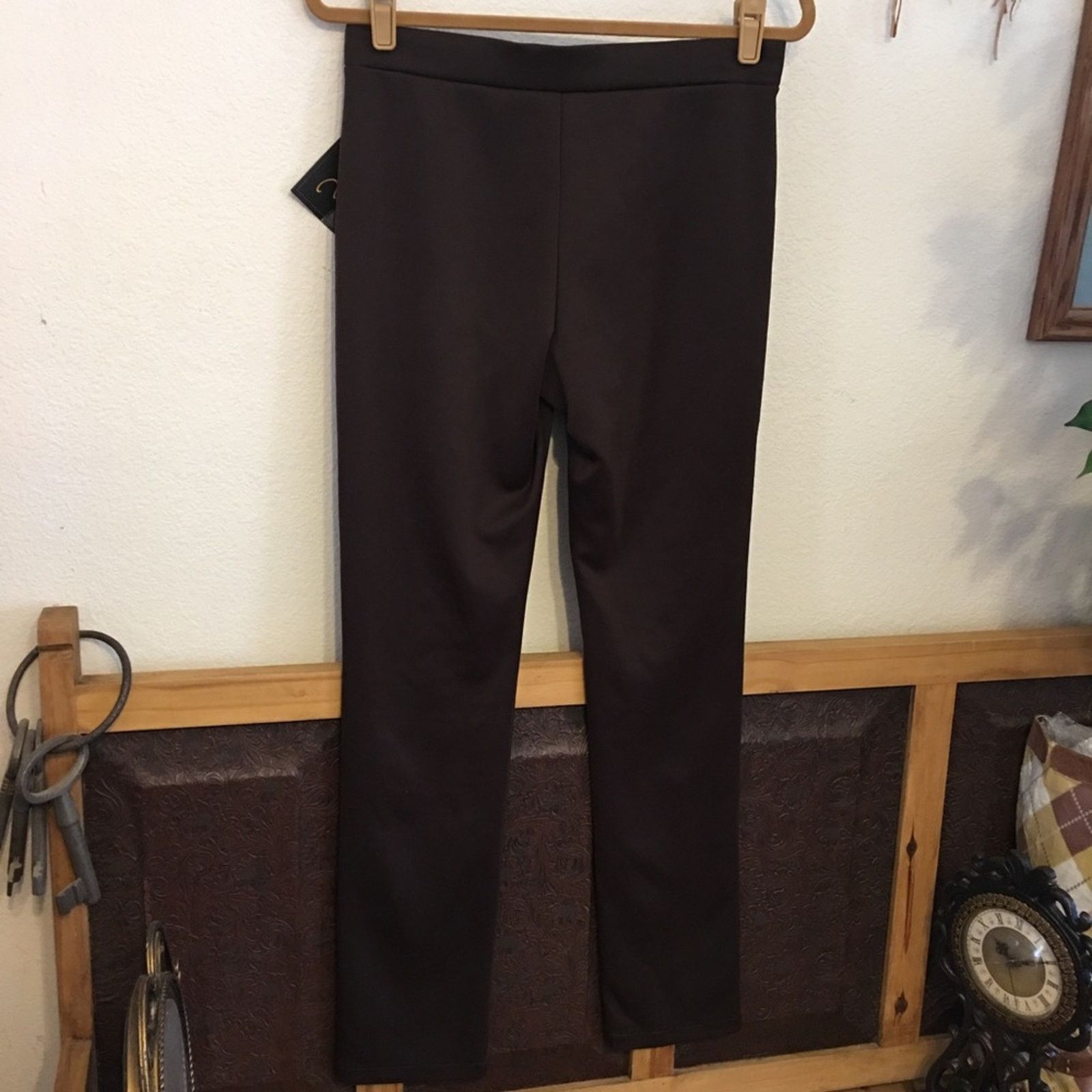 Other Urim Apparel Brown stretch dress pants NWT L Size 31" - 4 Thumbnail