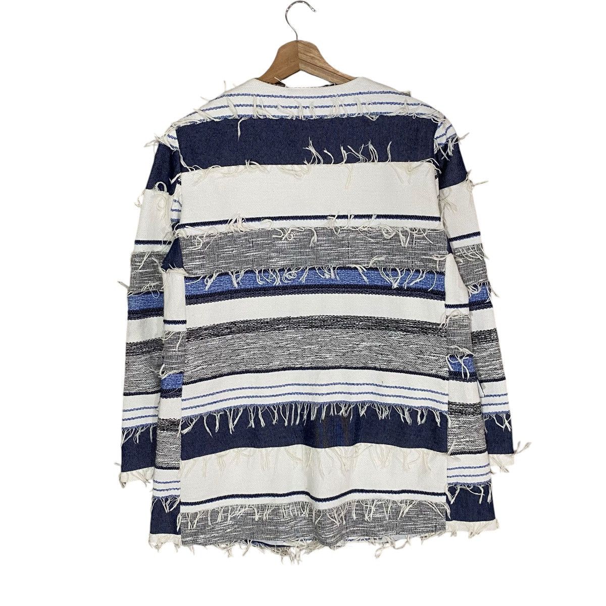 Designer × Zara 🌟ZARA BASIC WOOL KNIT FRINGES BUTTONLESS JACKET Size M / US 6-8 / IT 42-44 - 8 Thumbnail