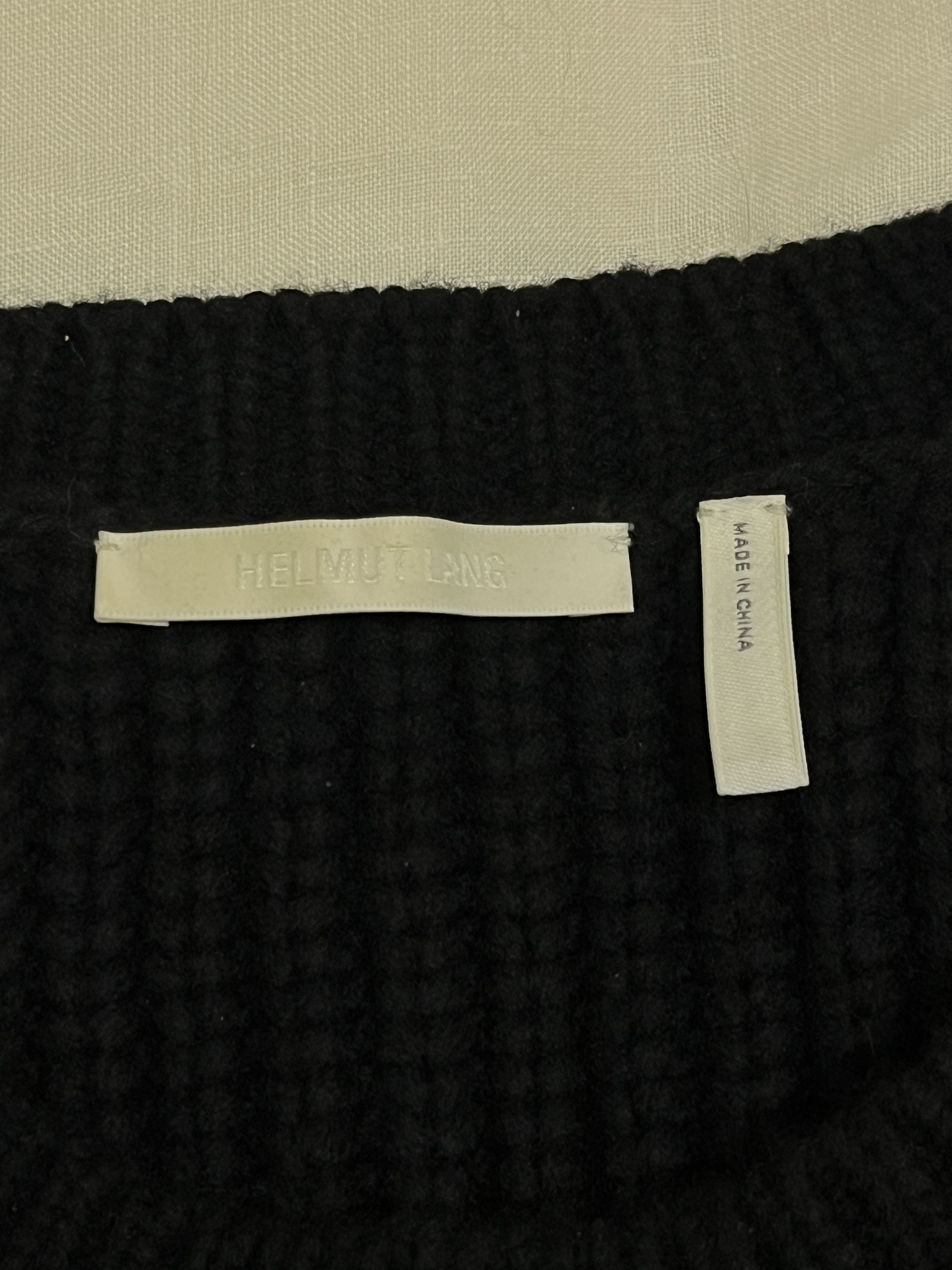 Helmut Lang Helmut Lang Black Nylon Sleeve Knit Merino Sweater Size US L / EU 52-54 / 3 - 3 Thumbnail