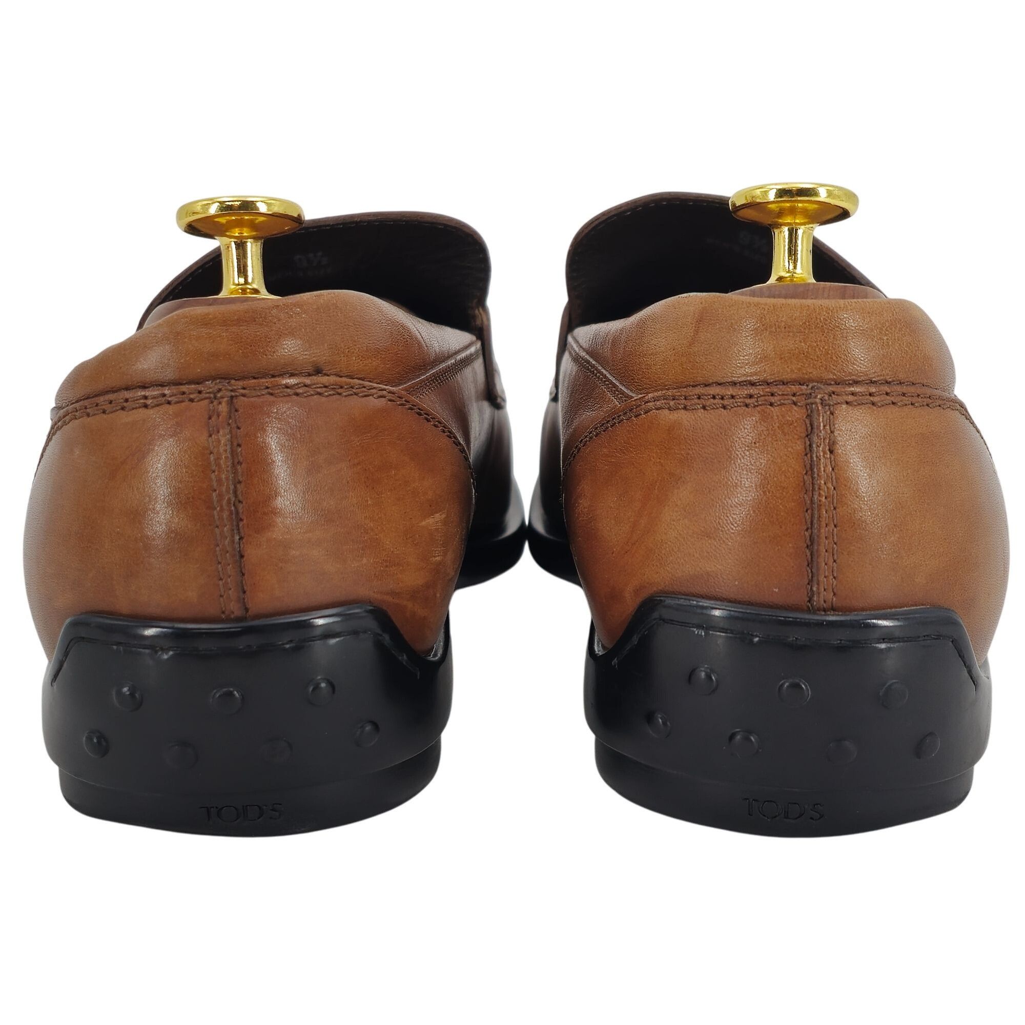 Tod's Tods Italy Mens 9.5 Light Brown Leather Dress Casual Shoes Size US 9.5 / EU 42-43 - 9 Thumbnail