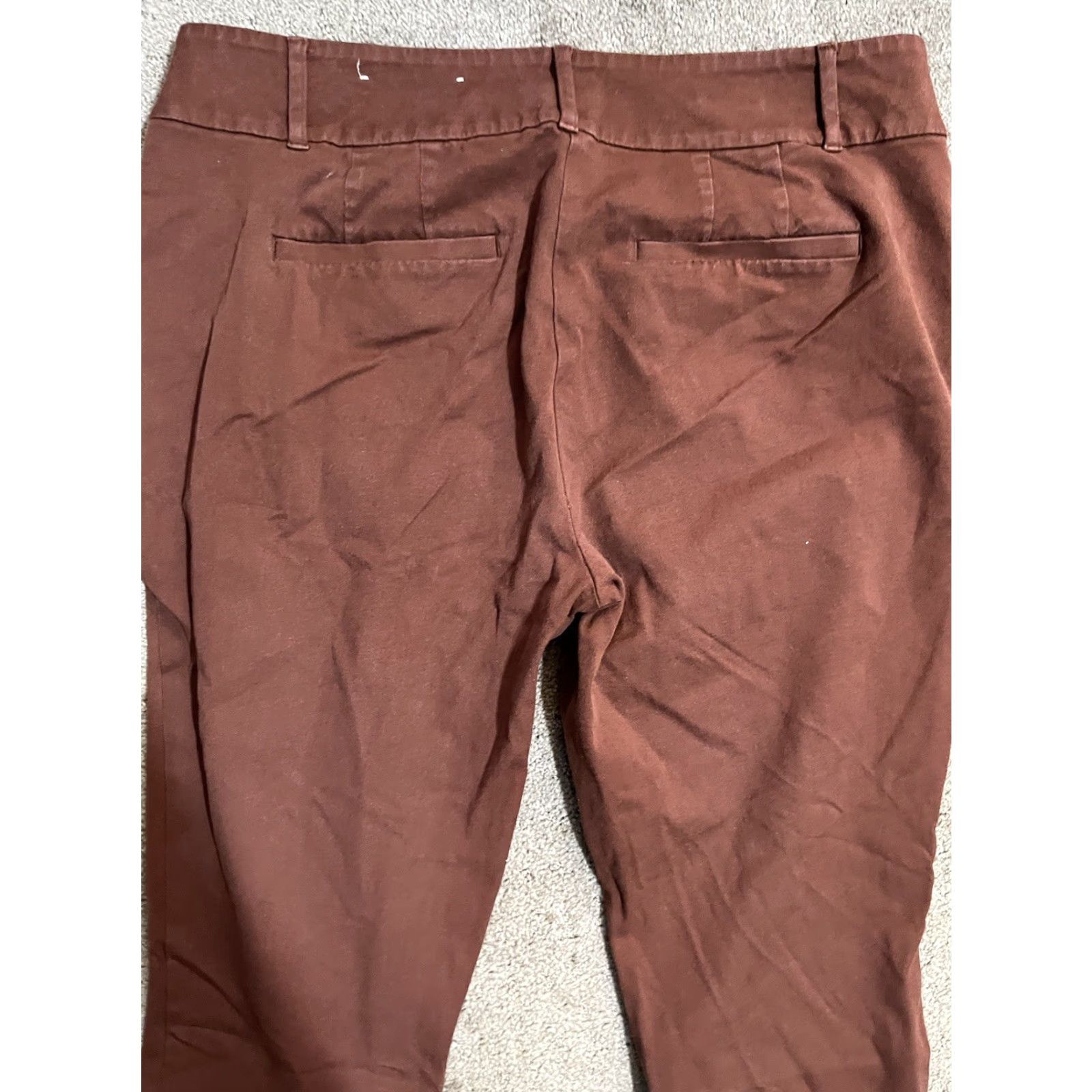 Loft LOFT Brown Dress Pants Women's Size 8 Pockets Skinny Ankle Regular Rise Mid Cotton Spandex Viscose Stretch Size 30" / US 8 / IT 44 - 4 Thumbnail