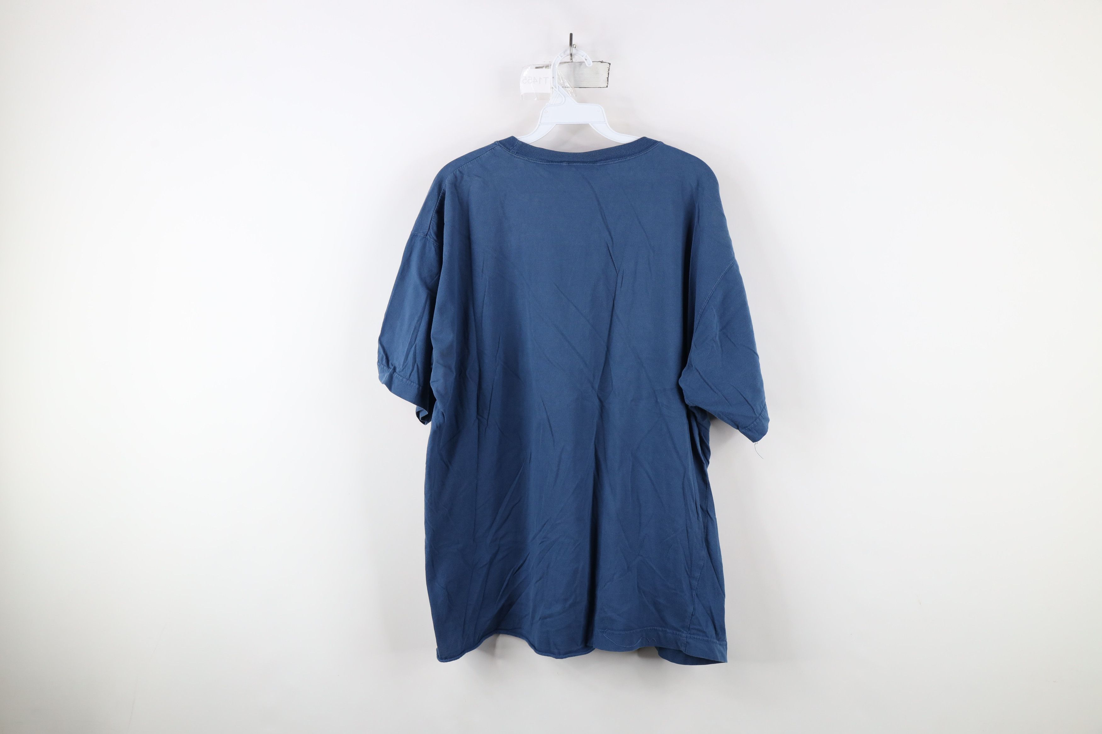 Vintage Vintage 90s Streetwear Blank Baggy Cotton T-Shirt Blue Size US L / EU 52-54 / 3 - 11 Thumbnail