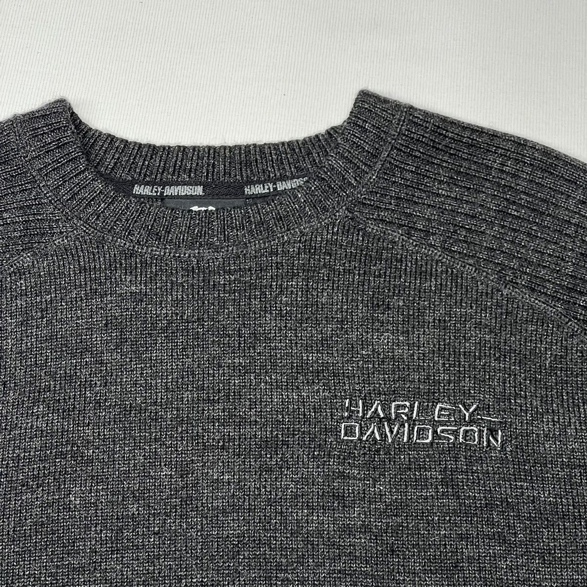 Harley Davidson Harley Davidson Sweater Grey Wool Knit Crewneck Logo Biker Size US XL / EU 56 / 4 - 3 Thumbnail