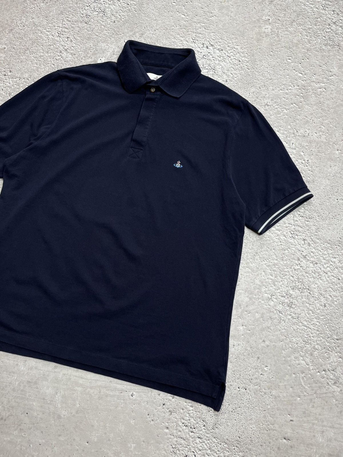 Vivienne Westwood Vivienne Westwood Navy Polo Shirt Size XXL Size US XXL / EU 58 / 5 - 2 Thumbnail