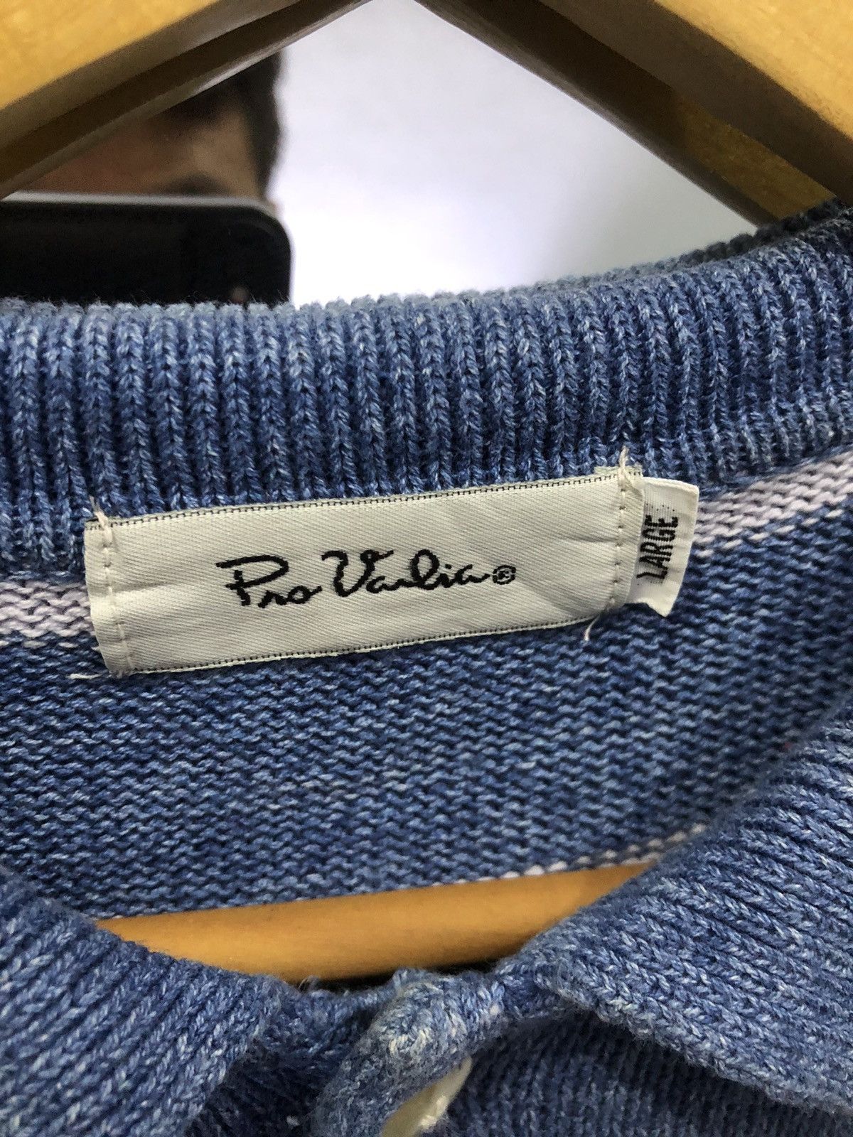 Aran Isles Knitwear × Japanese Brand Vintage Pro Varlia Striped Knit Polo Jumper Size US M / EU 48-50 / 2 - 5 Thumbnail