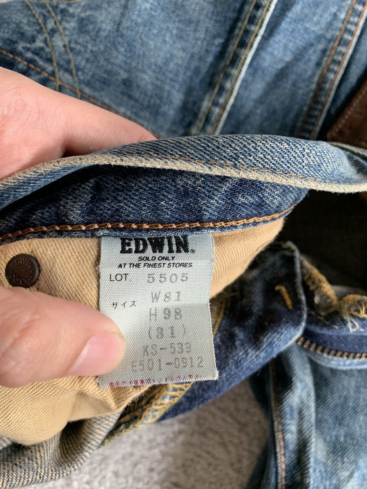 Edwin × If Six Was Nine × Kapital VINTAGE EDWIN 505X SELVEDGE BAGGY RUSTY DISTRESSED DENIM Size US 31 - 17 Thumbnail