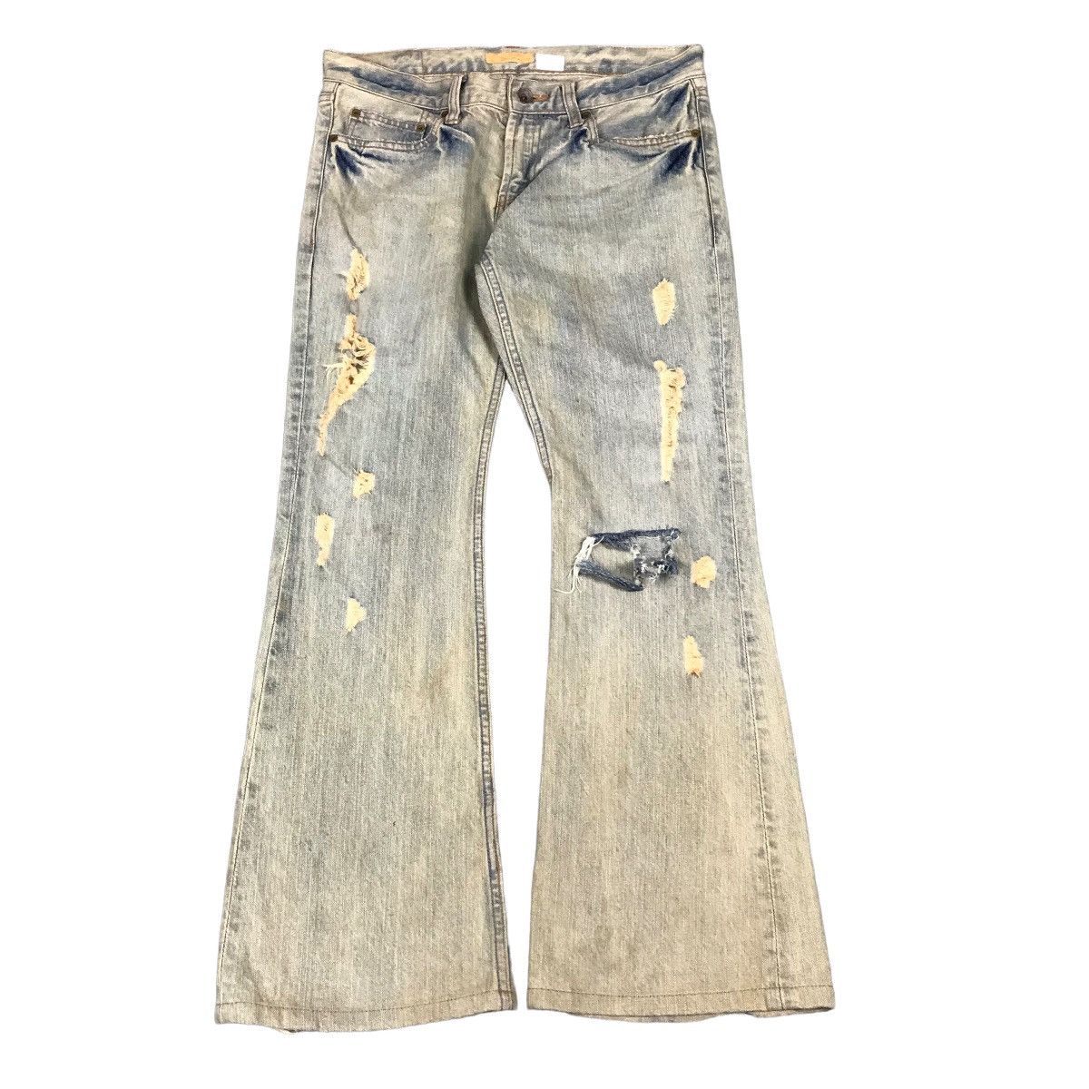 If Six Was Nine FLARE GOA DISTRESSED DENIM BOOT CUT RUSTY DENIM PANTS Size US 30 / EU 46 - 1 Thumbnail